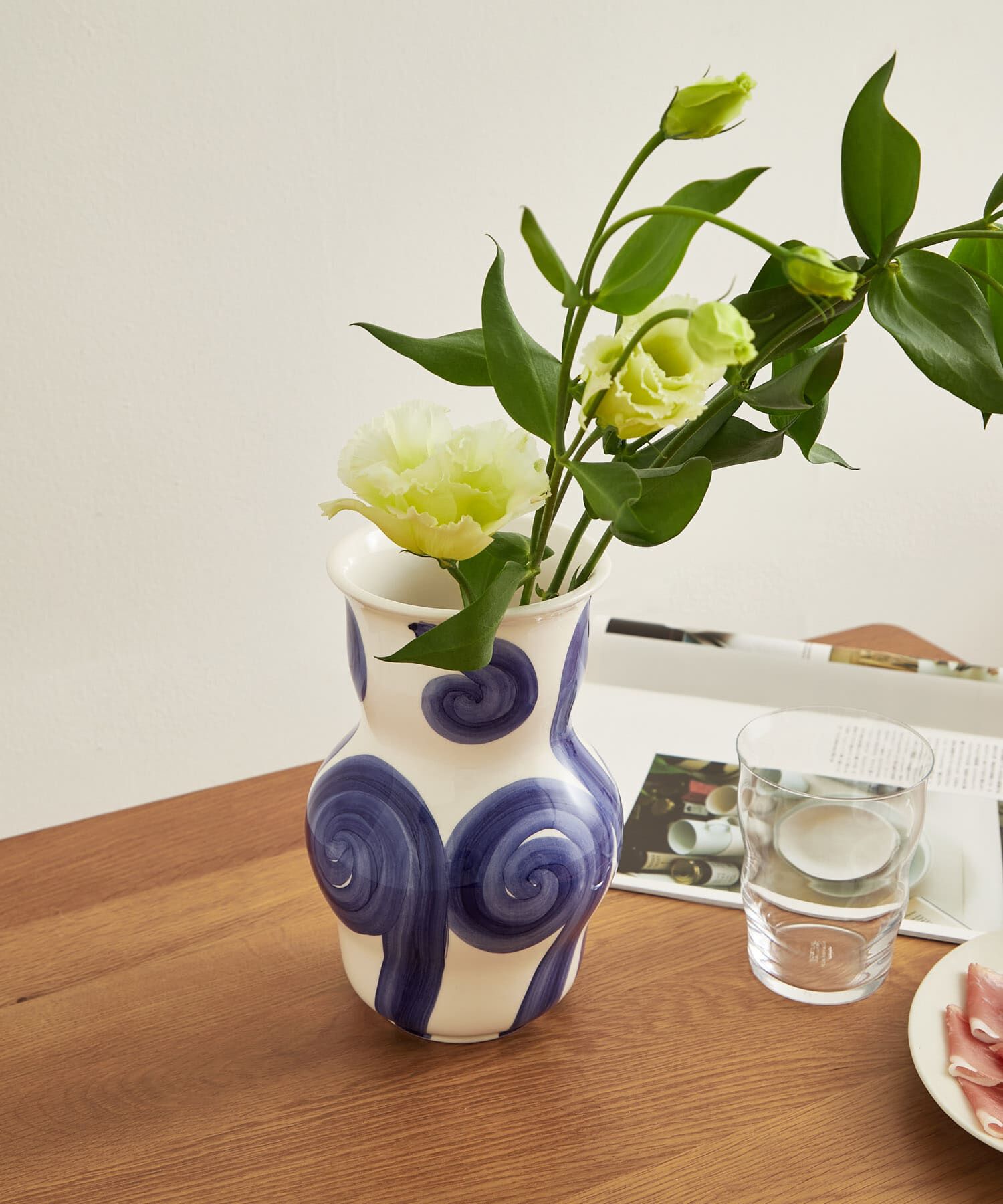 URBAN RESEARCH DOORS「KAHLER　Tulle ベース (ブルー) H22.5cm」|フラワーベース|