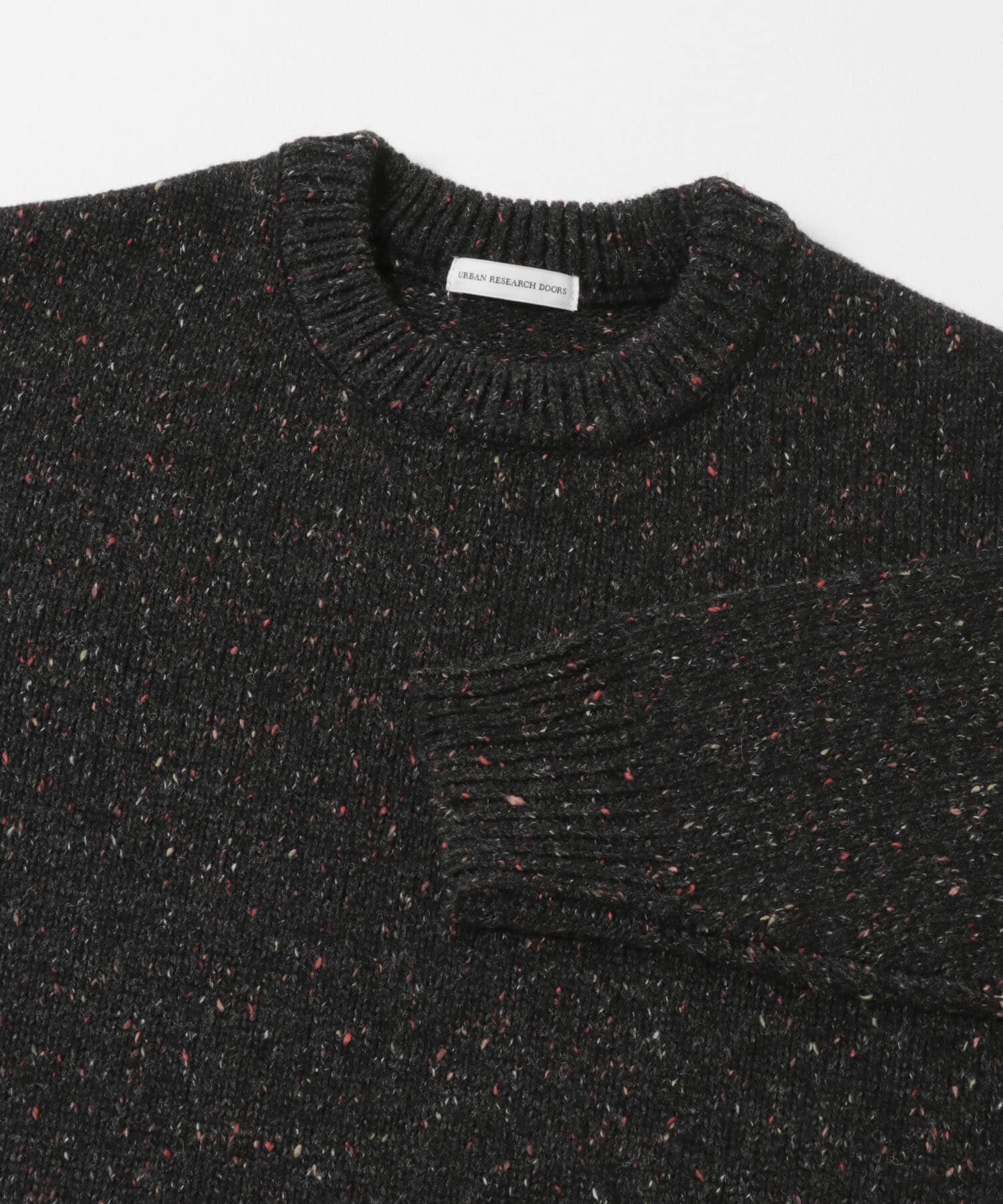 URBAN RESEARCH DOORS「ウールブレンドネップクルーネックニット」|ニット・セーター|