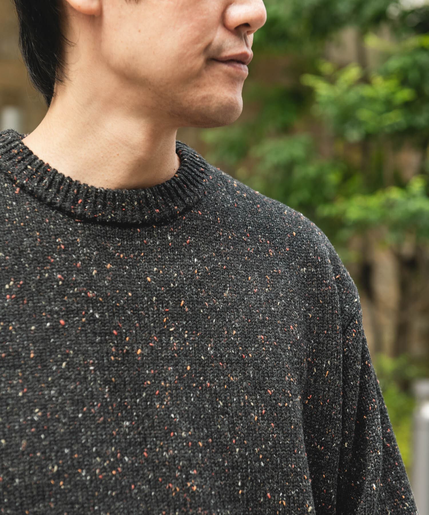 URBAN RESEARCH DOORS「ウールブレンドネップクルーネックニット」|ニット・セーター|