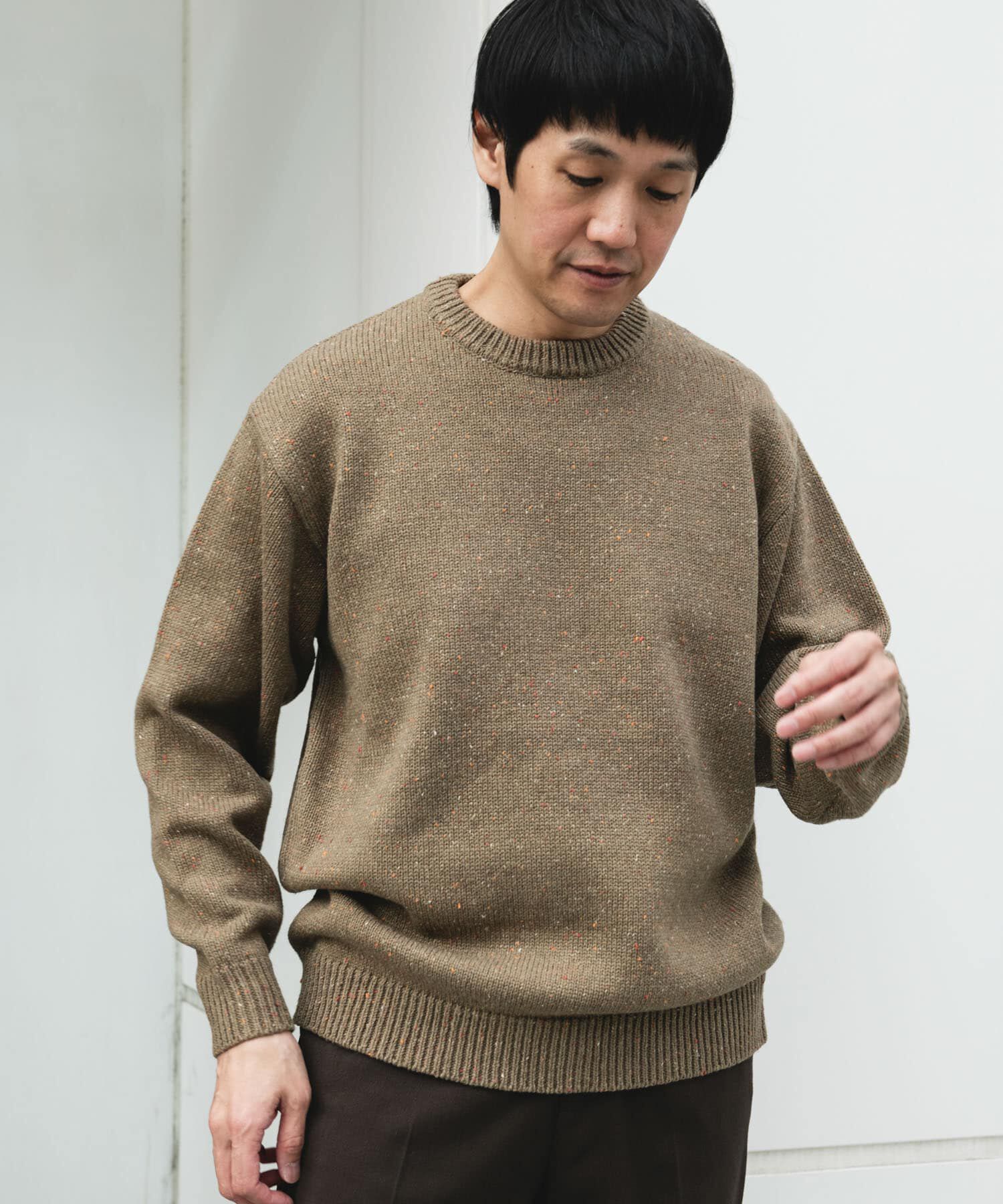 URBAN RESEARCH DOORS「ウールブレンドネップクルーネックニット」|ニット・セーター|