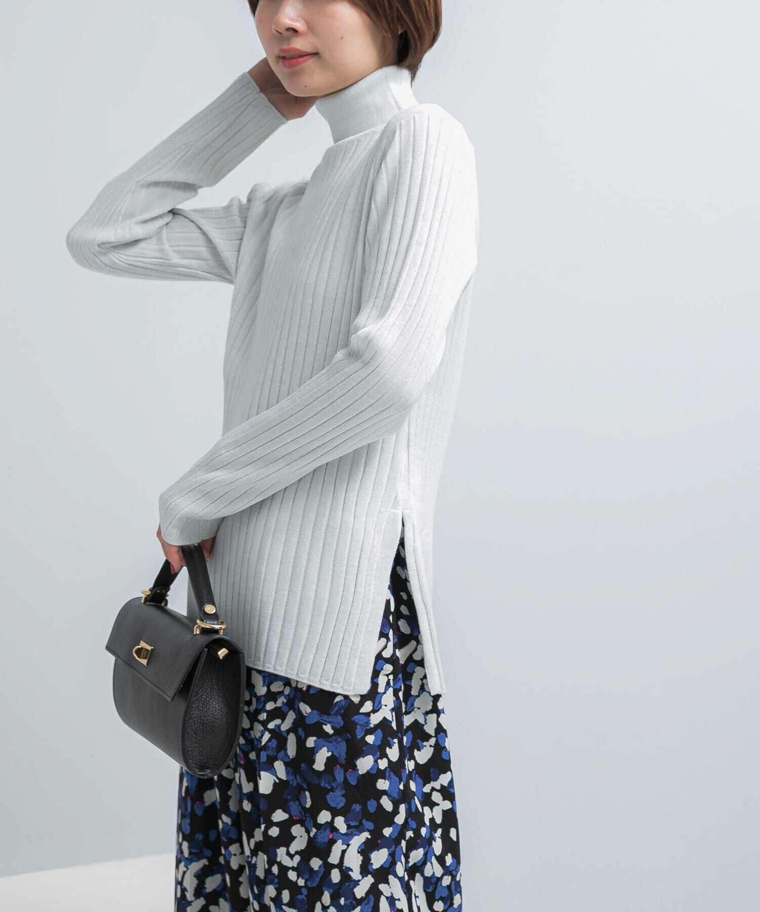 URBAN RESEARCH ROSSO「エクストラファインリブタートルニット」|ニット・セーター|