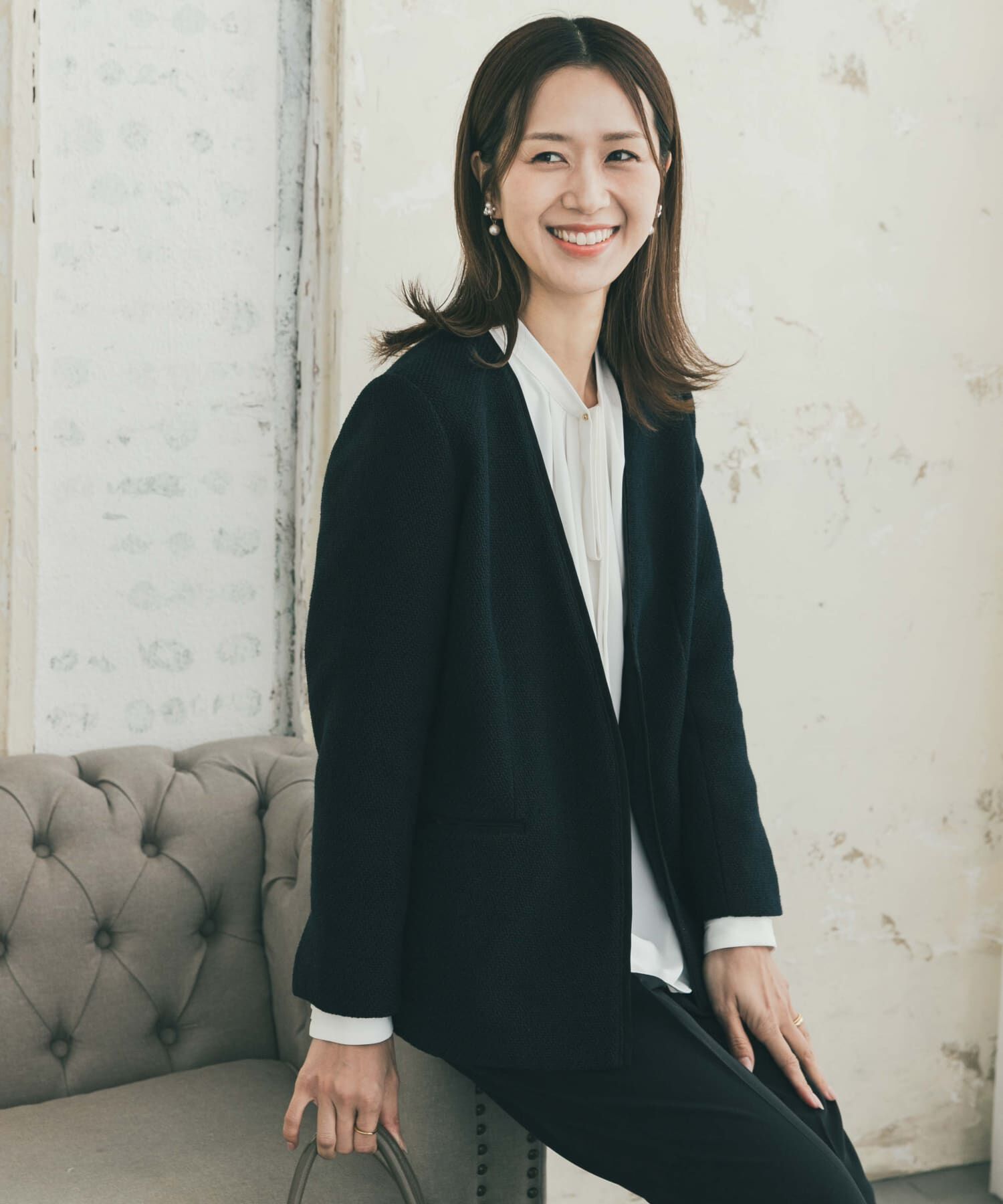 URBAN RESEARCH DOORS「ツィードVネックロングジャケット」|その他|