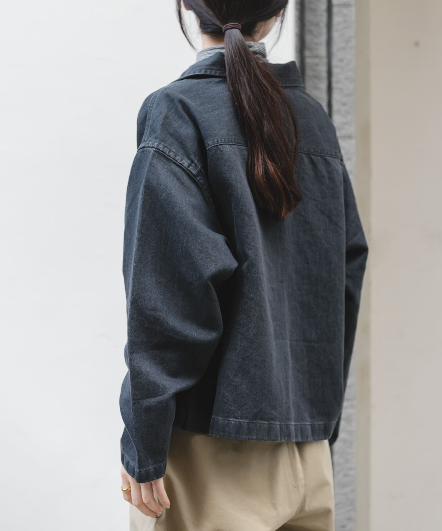 URBAN RESEARCH DOORS「FORK&SPOON　ペーパーデニムスキッパーシャツ」|シャツ・ブラウス|