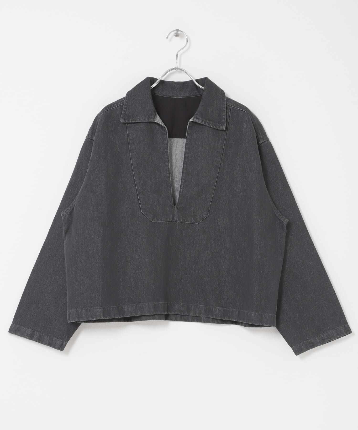 URBAN RESEARCH DOORS「FORK&SPOON　ペーパーデニムスキッパーシャツ」|シャツ・ブラウス|