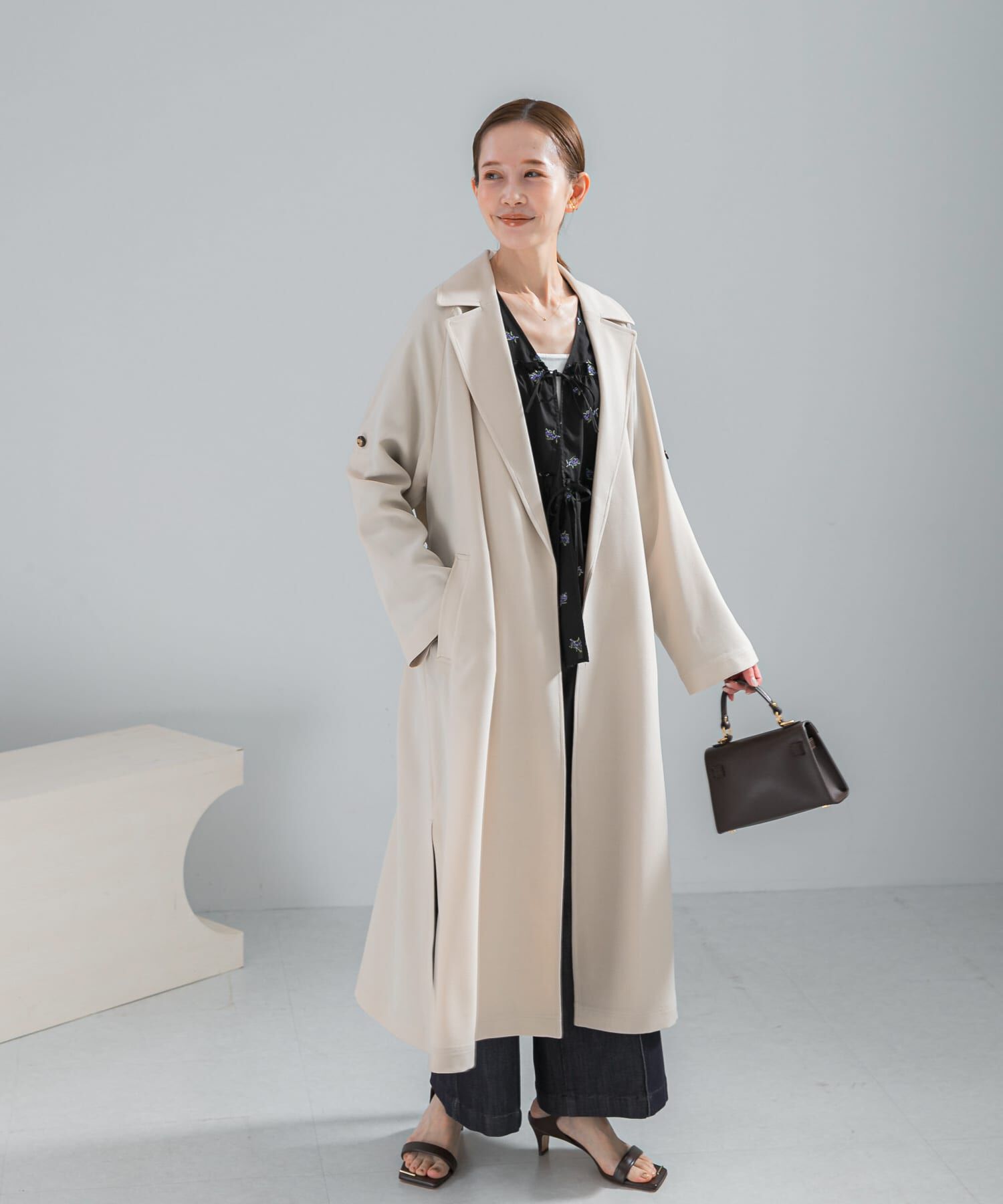 URBAN RESEARCH ROSSO「撥水 ロングガウンコート」|トレンチコート|