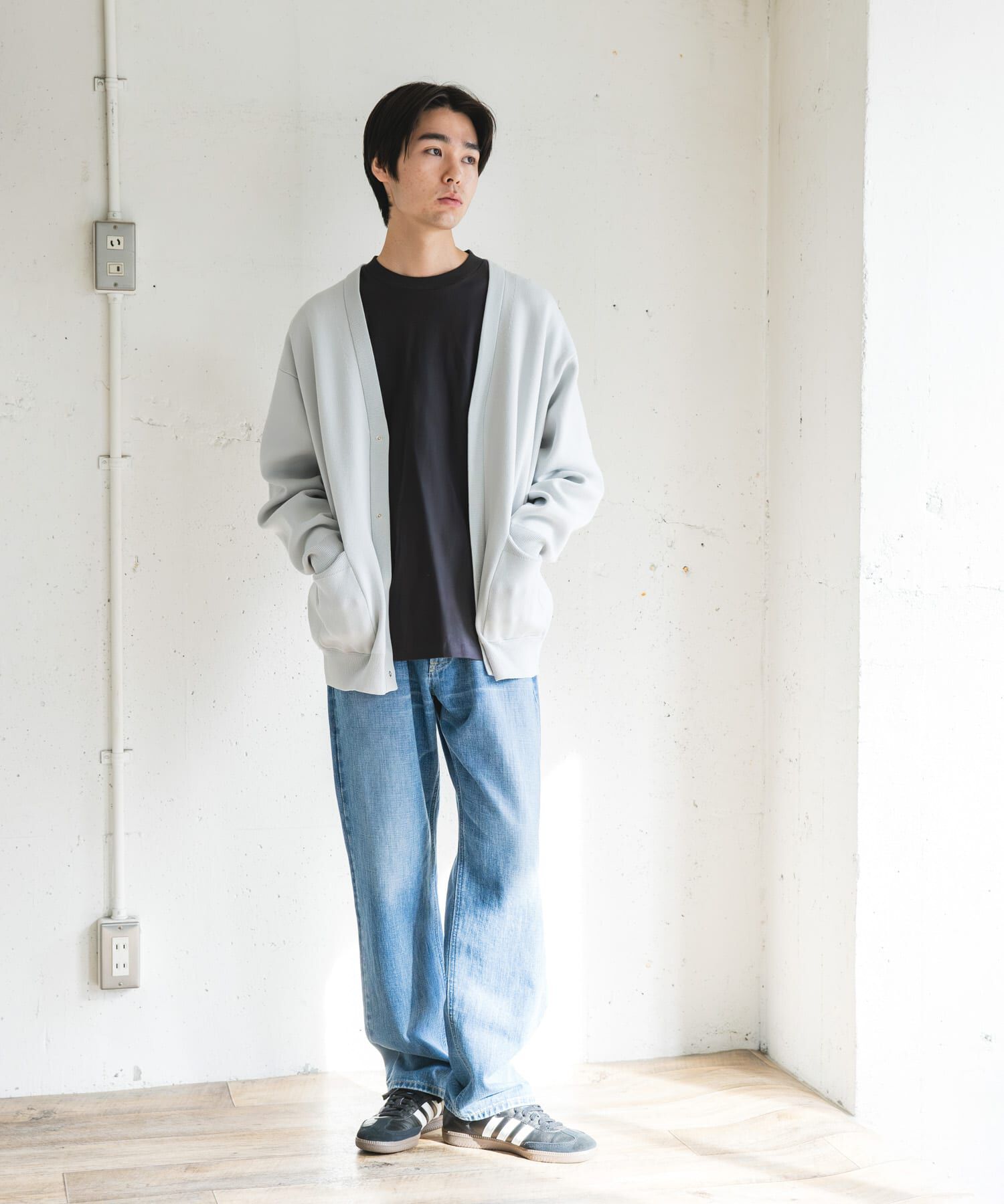 URBAN RESEARCH DOORS「『UR TECH Renew Knit』Vネックカーディガン」|カーディガン|