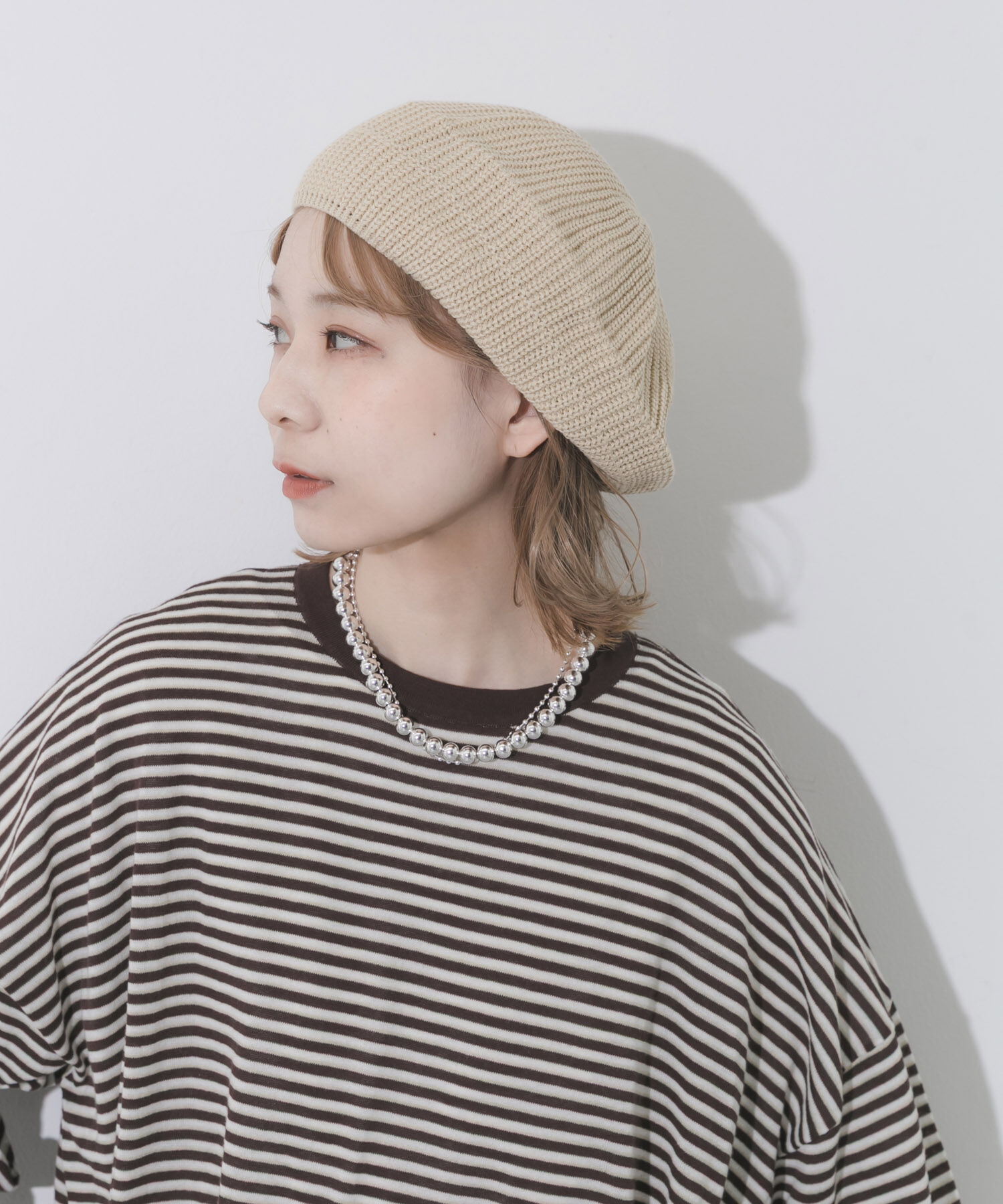 SMELLY「リブニットベレー」|ハンチング・ベレー帽|