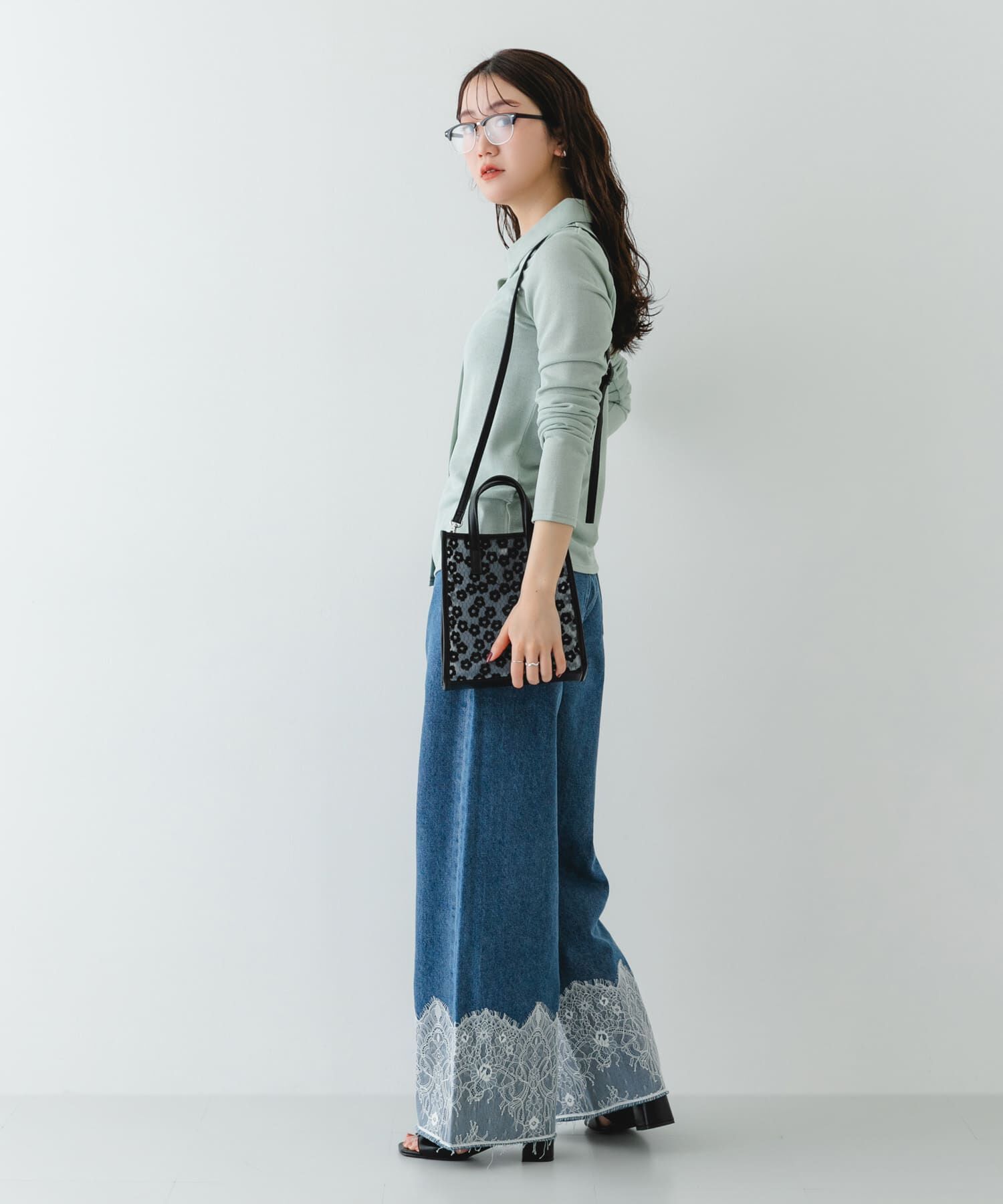 RODE SKO「フラワーシアー2WAYハンドバッグ」|ハンドバッグ|