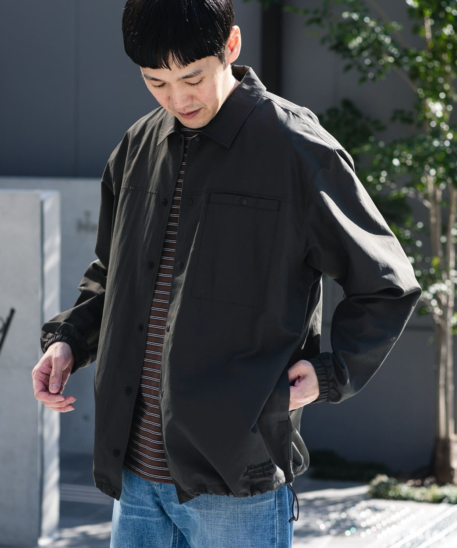 URBAN RESEARCH DOORS「『別注』Marmot&times;DOORS　COACH SHIRTS JACKET」|ノーカラーコート|