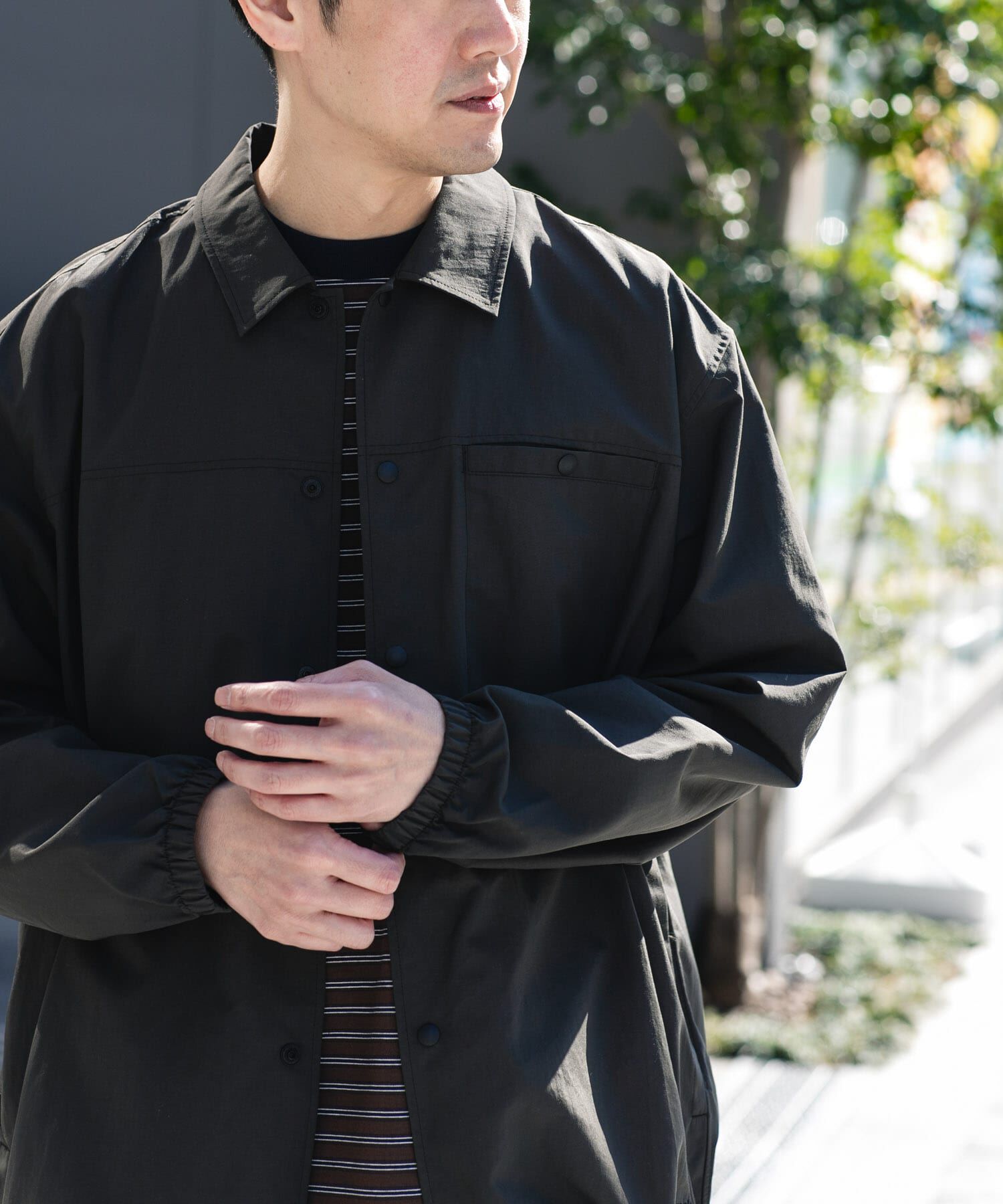 URBAN RESEARCH DOORS「『別注』Marmot&times;DOORS　COACH SHIRTS JACKET」|ノーカラーコート|