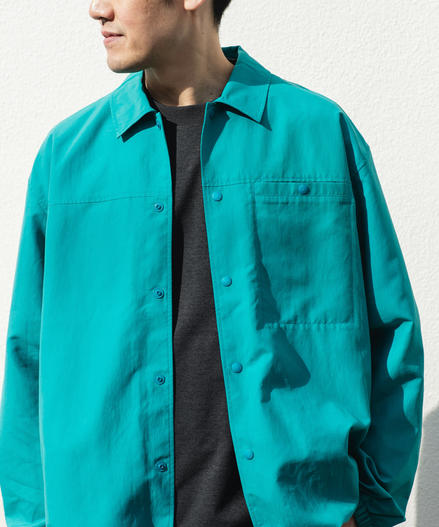 URBAN RESEARCH DOORS「『別注』Marmot&times;DOORS　COACH SHIRTS JACKET」|ノーカラーコート|