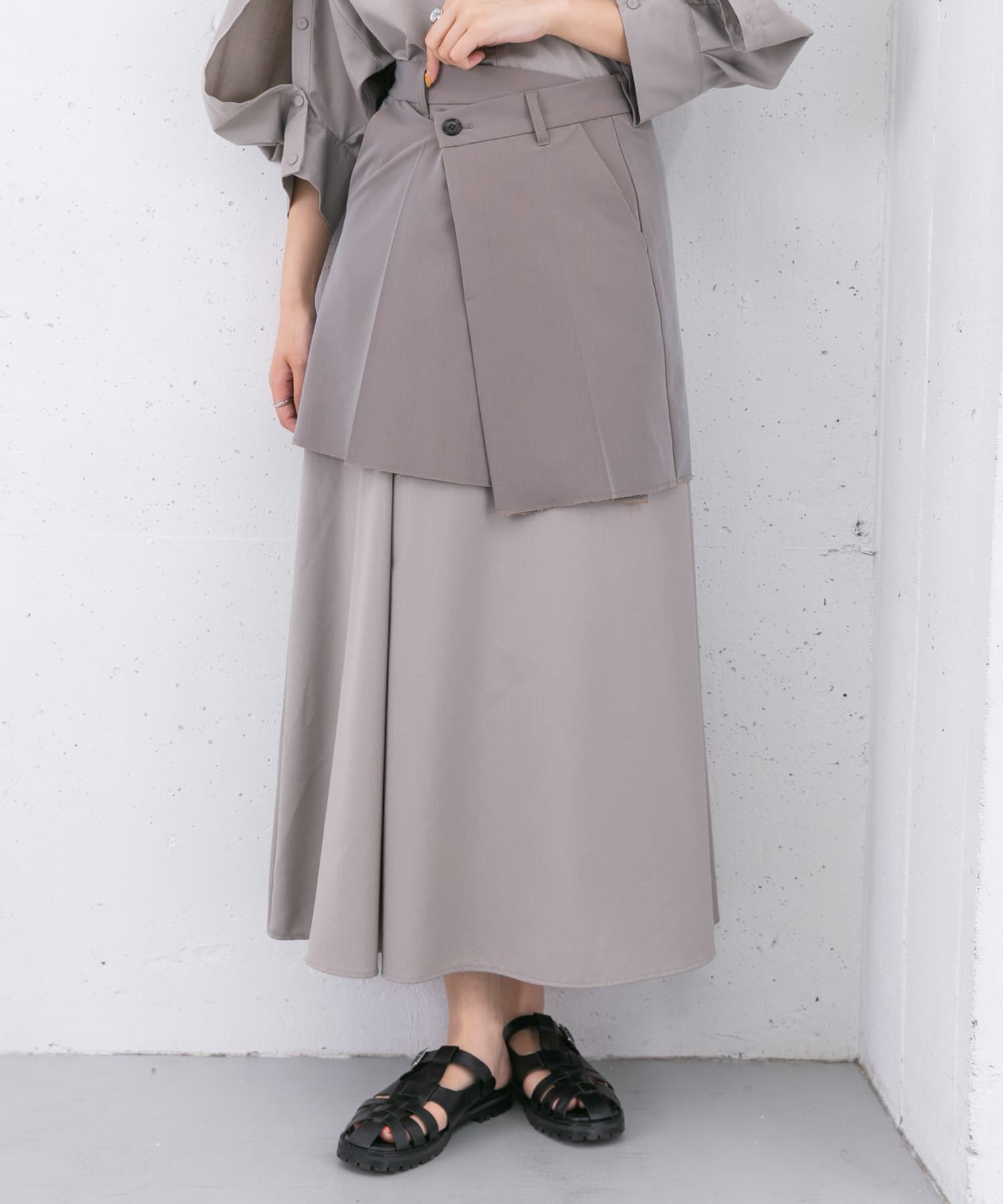  「リメイクラップミニスカート」|スカート|