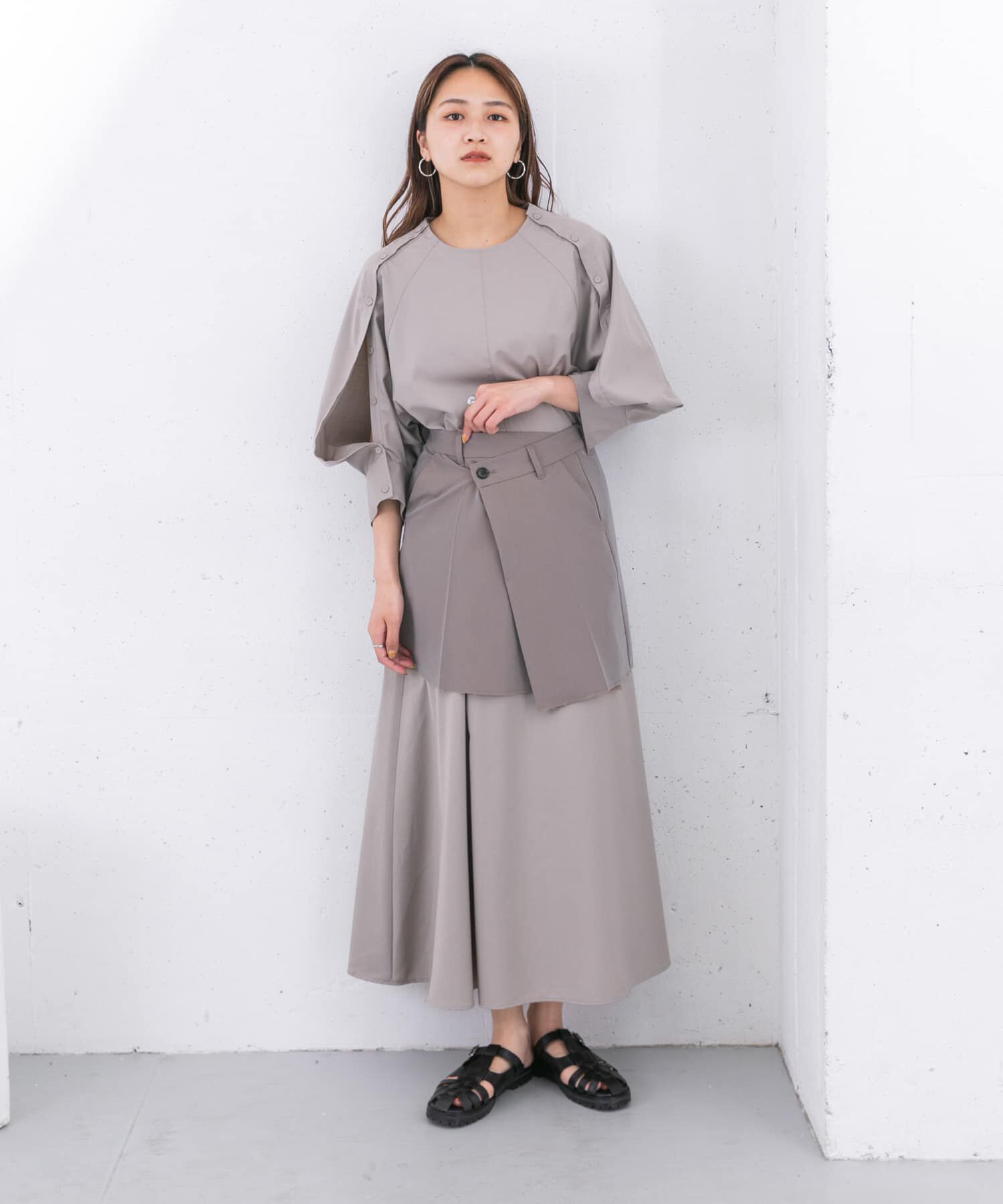  「リメイクラップミニスカート」|スカート|