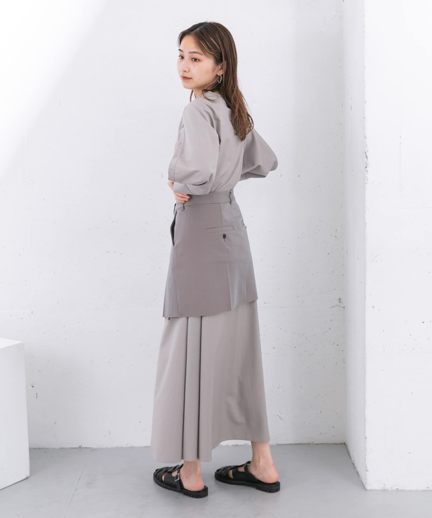  「リメイクラップミニスカート」|スカート|