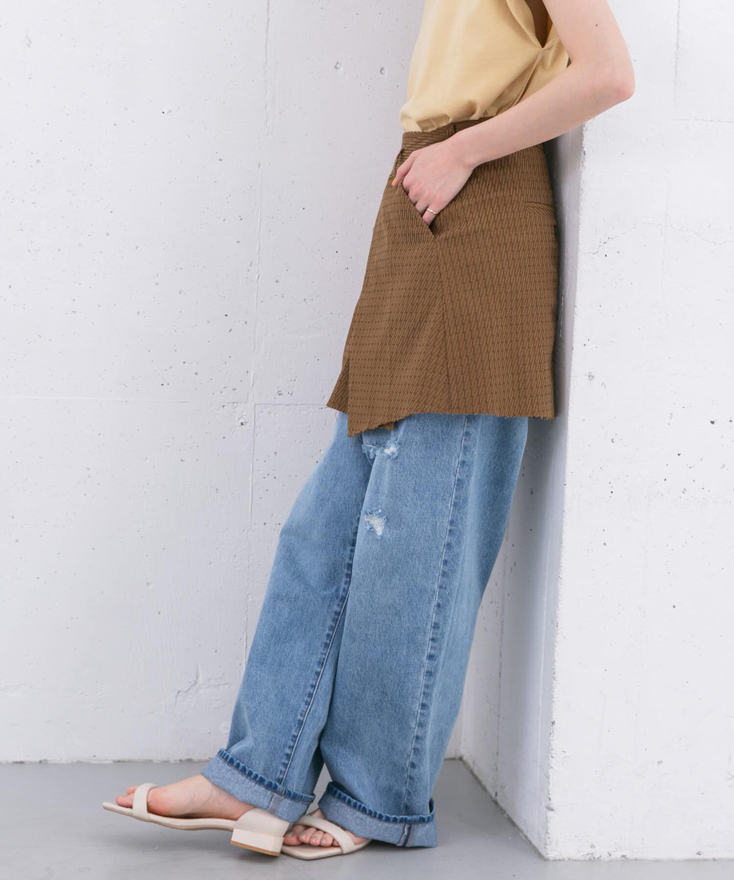  「リメイクラップミニスカート」|スカート|