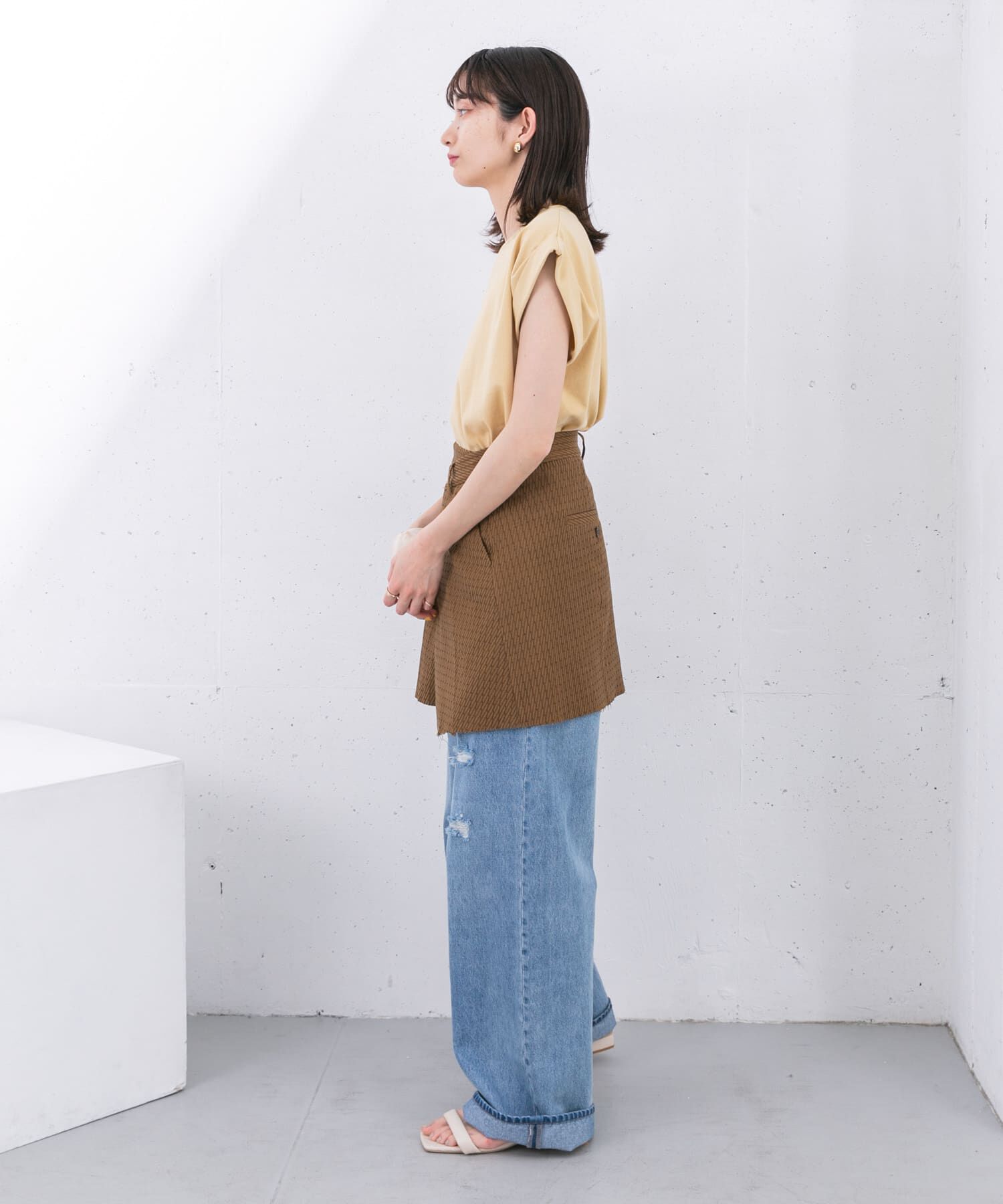  「リメイクラップミニスカート」|スカート|