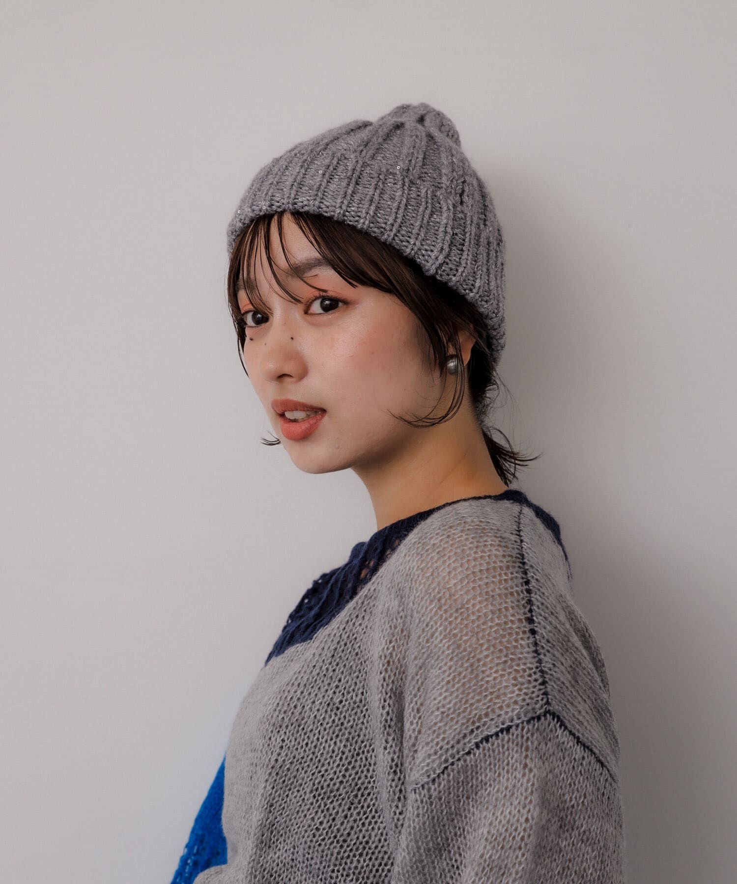 SENSE OF PLACE by URBAN RESEARCH「スパンコールニットキャップ」|ニット帽|