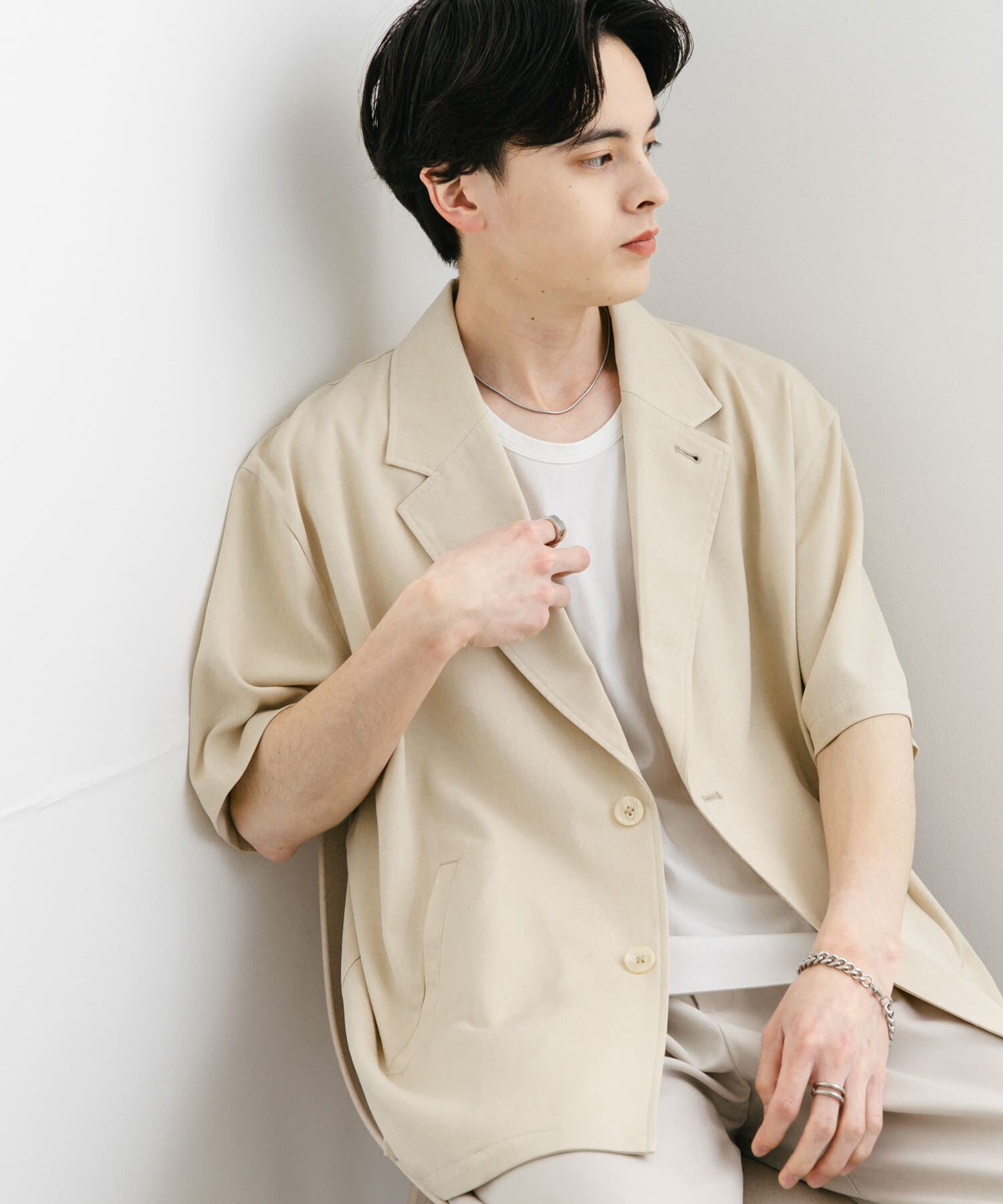 SENSE OF PLACE by URBAN RESEARCH「リネンライクテーラードショートスリーブジャケット」|その他|