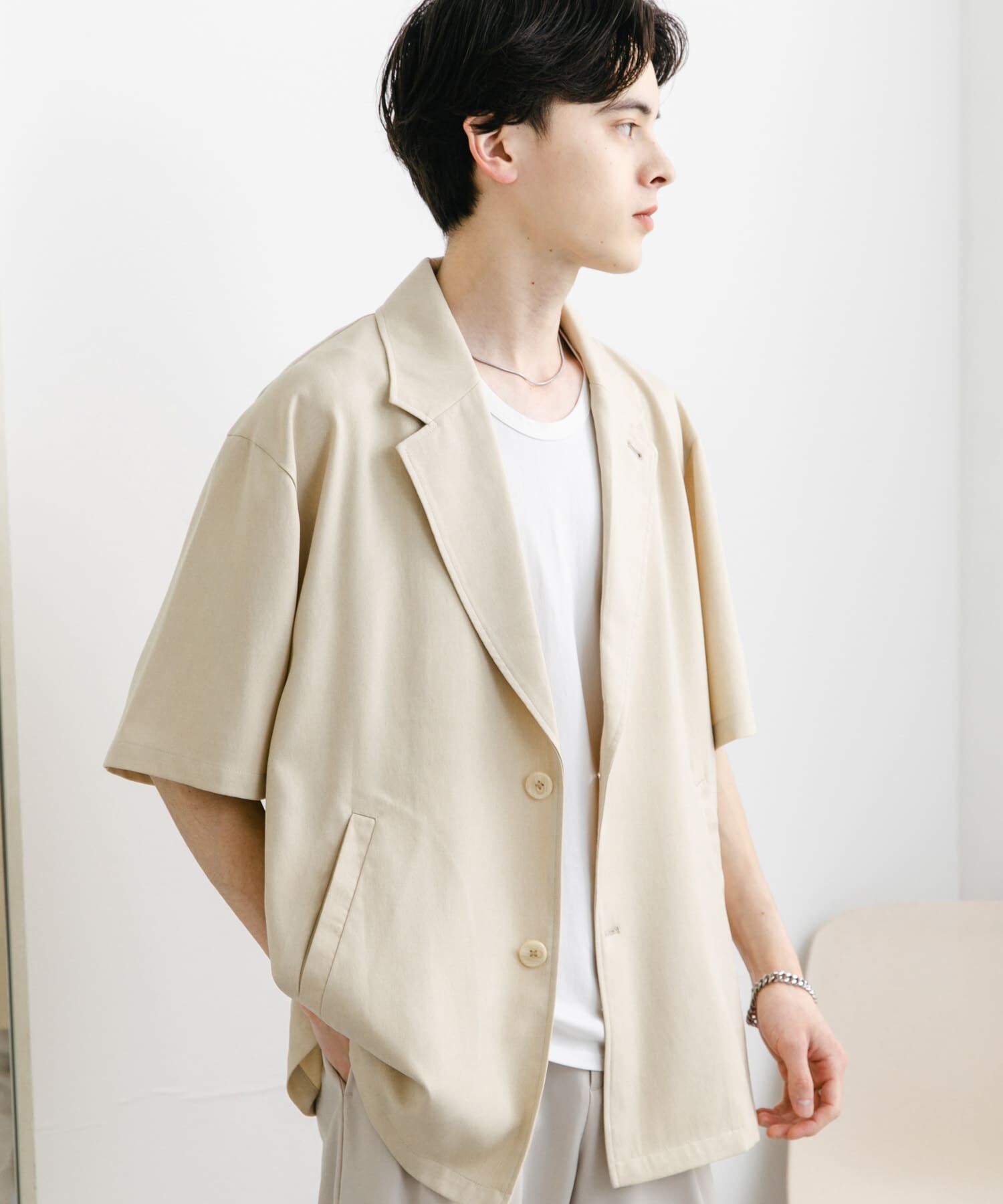 SENSE OF PLACE by URBAN RESEARCH「リネンライクテーラードショートスリーブジャケット」|その他|