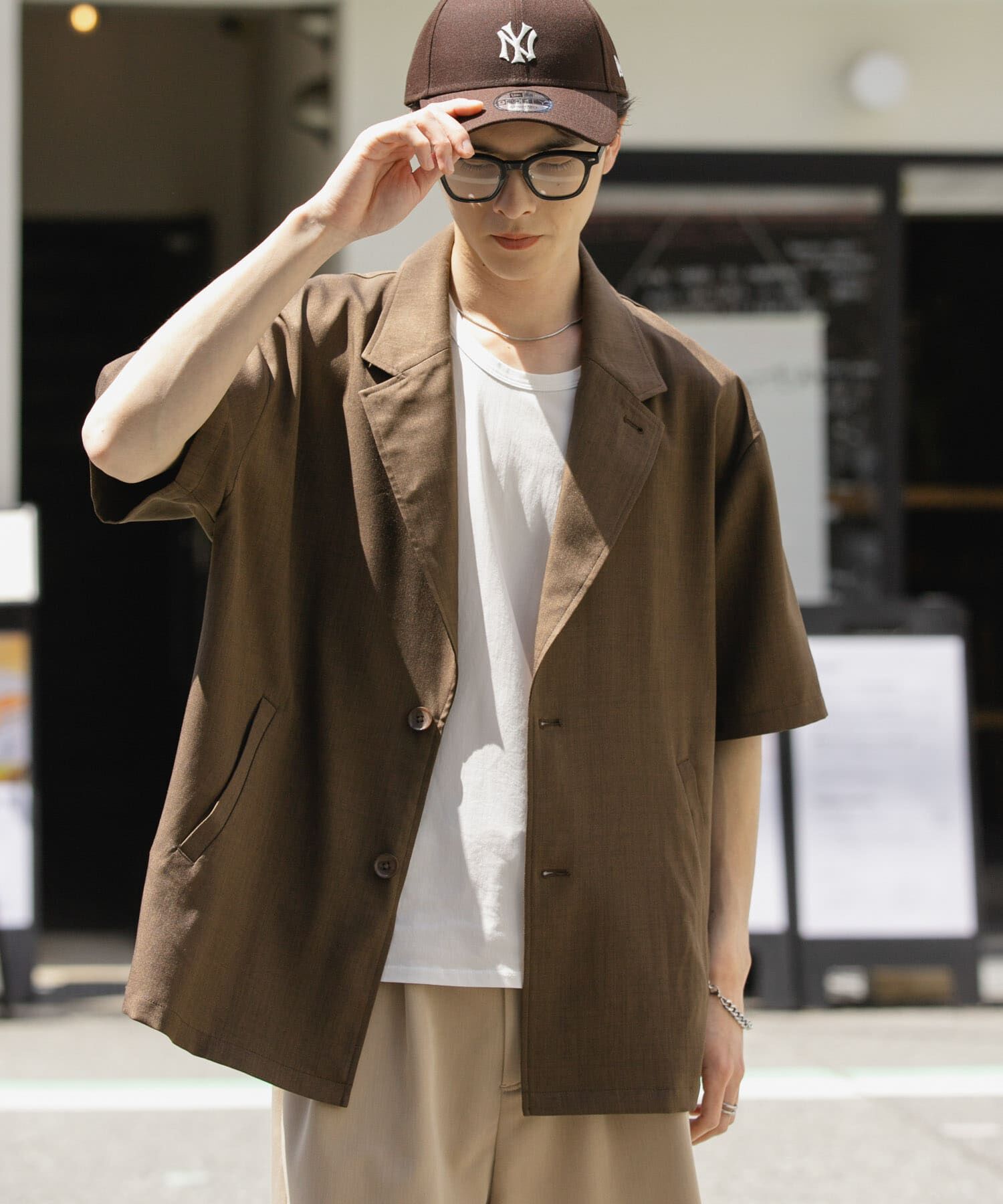 SENSE OF PLACE by URBAN RESEARCH「リネンライクテーラードショートスリーブジャケット」|その他|