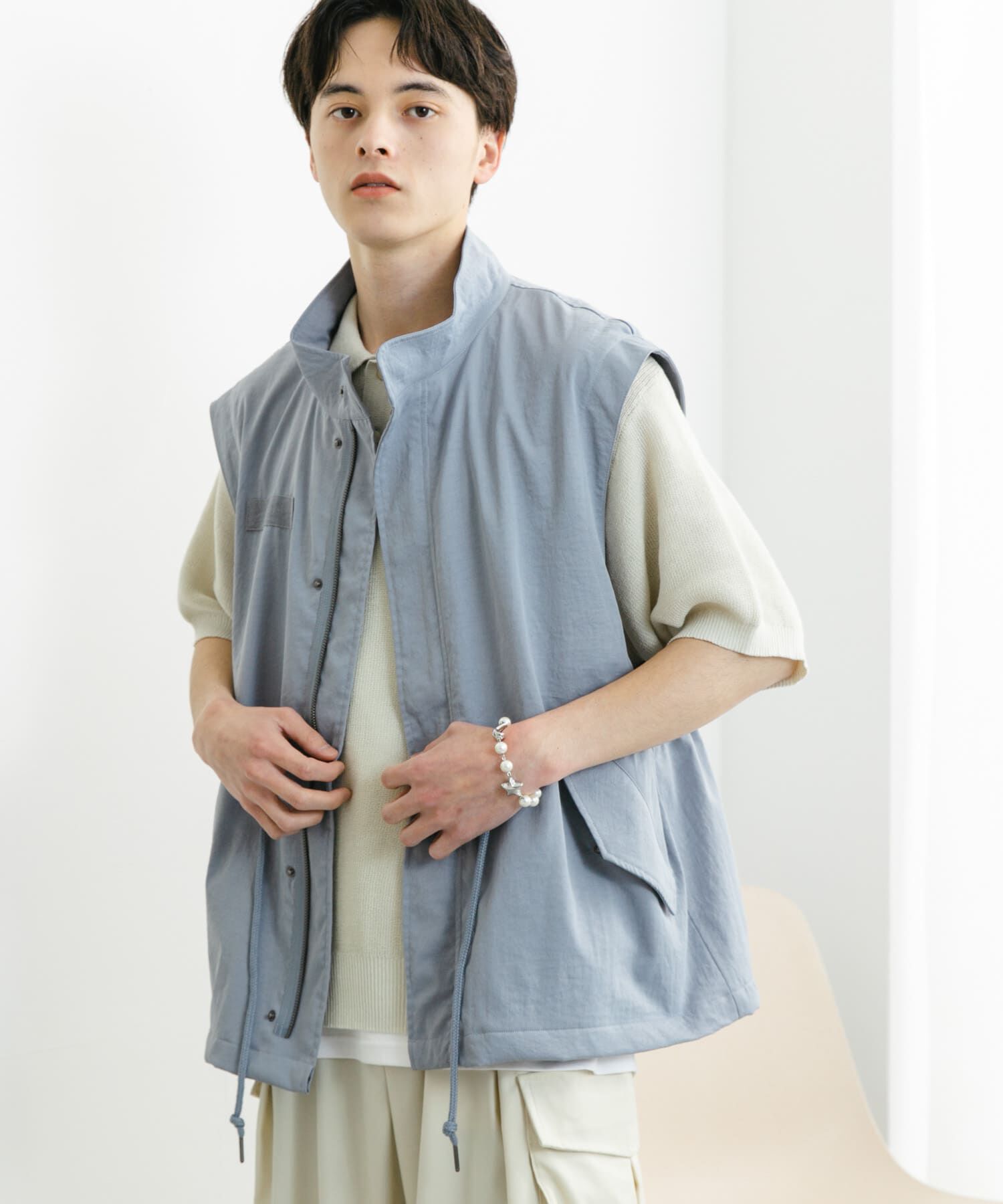 SENSE OF PLACE by URBAN RESEARCH「ルーズモッズベスト」|ミリタリージャケット|