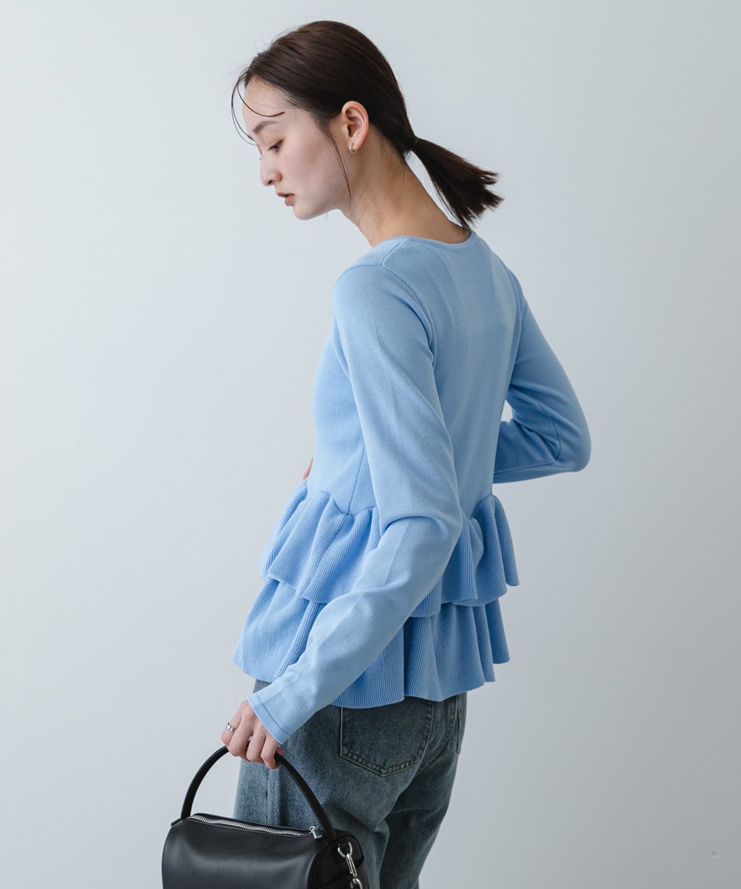 SENSE OF PLACE by URBAN RESEARCH「『洗濯可』ウェーブペプラムニットカーディガン」|カーディガン|