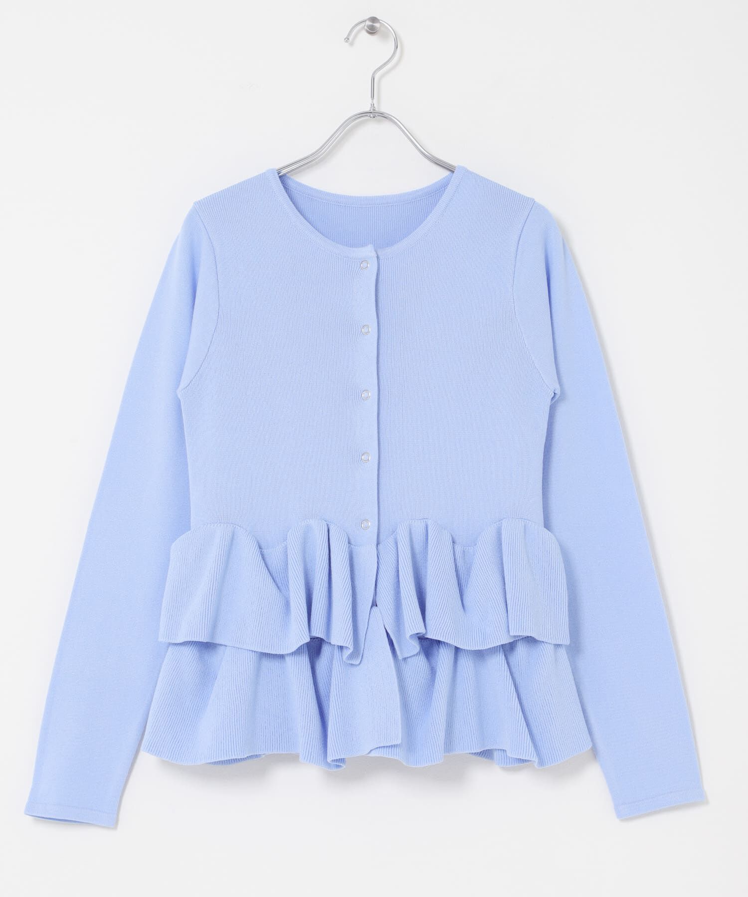 SENSE OF PLACE by URBAN RESEARCH「『洗濯可』ウェーブペプラムニットカーディガン」|カーディガン|