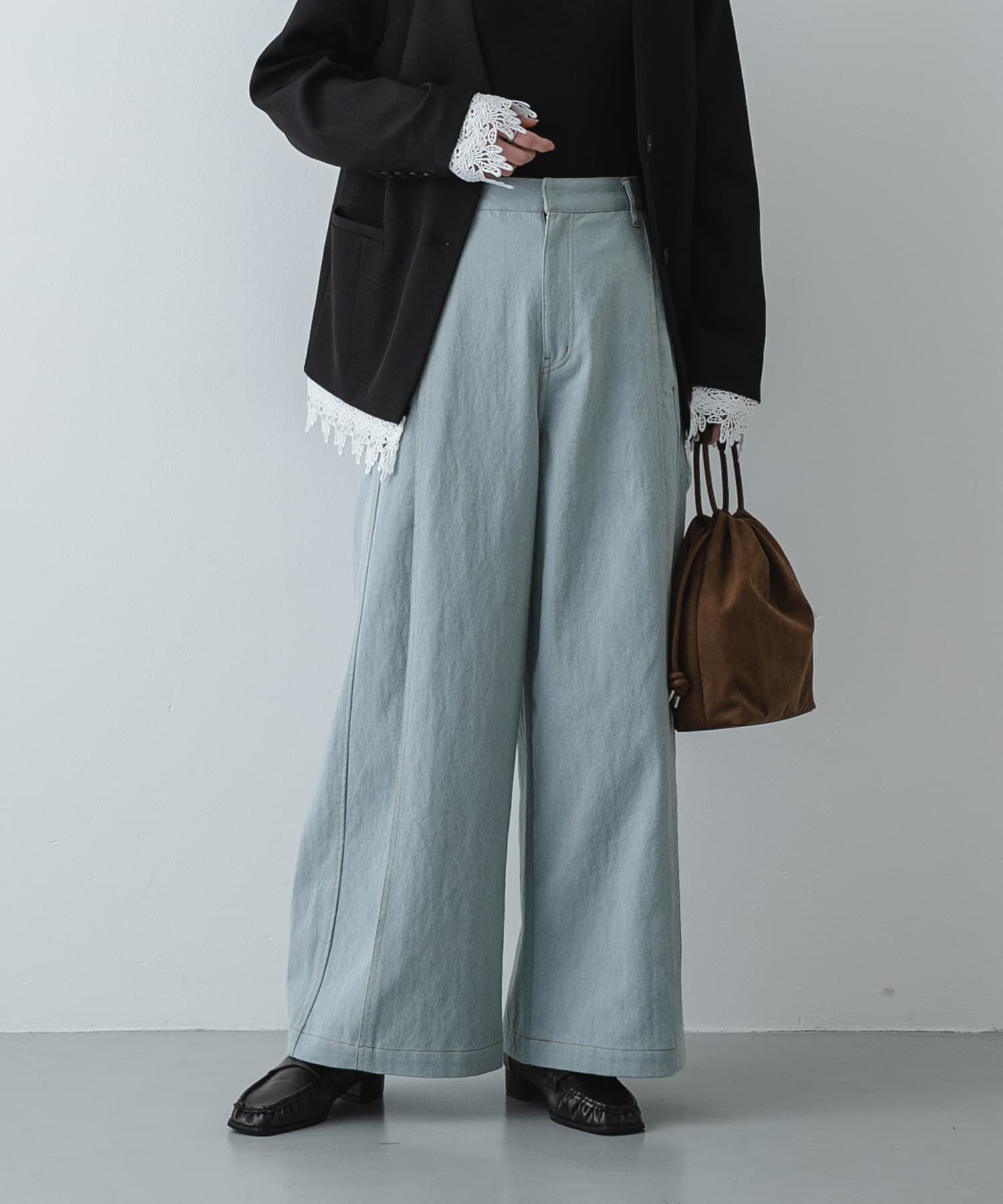 SENSE OF PLACE by URBAN RESEARCH「デニムライクスラックス」|デニム|ライトインディゴブル