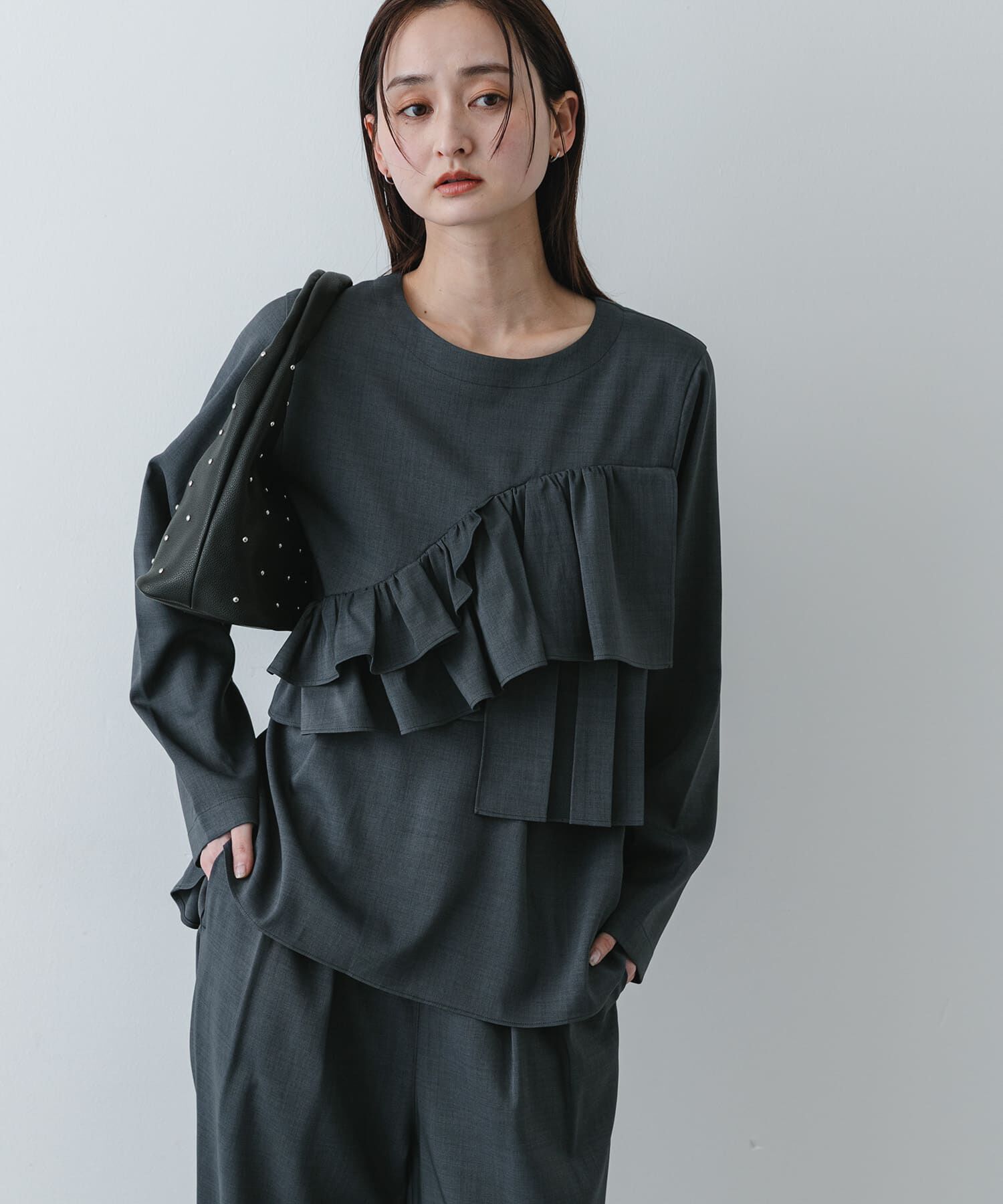 SENSE OF PLACE by URBAN RESEARCH「フリルトップパンツセットアップ」|ワンピース|