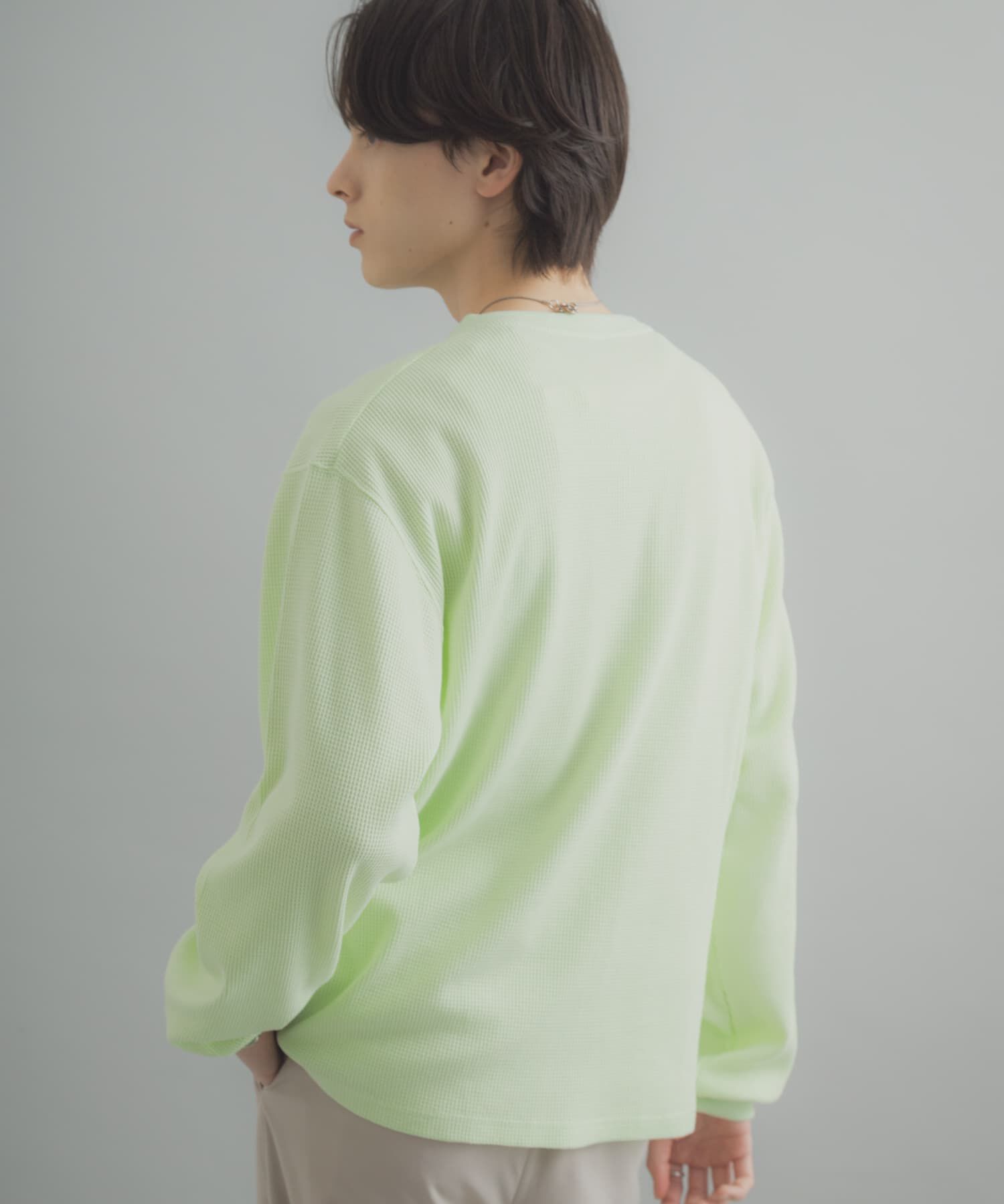 SENSE OF PLACE by URBAN RESEARCH「ワッフルヘンリーネックロングTシャツ」|Tシャツ・カットソー|