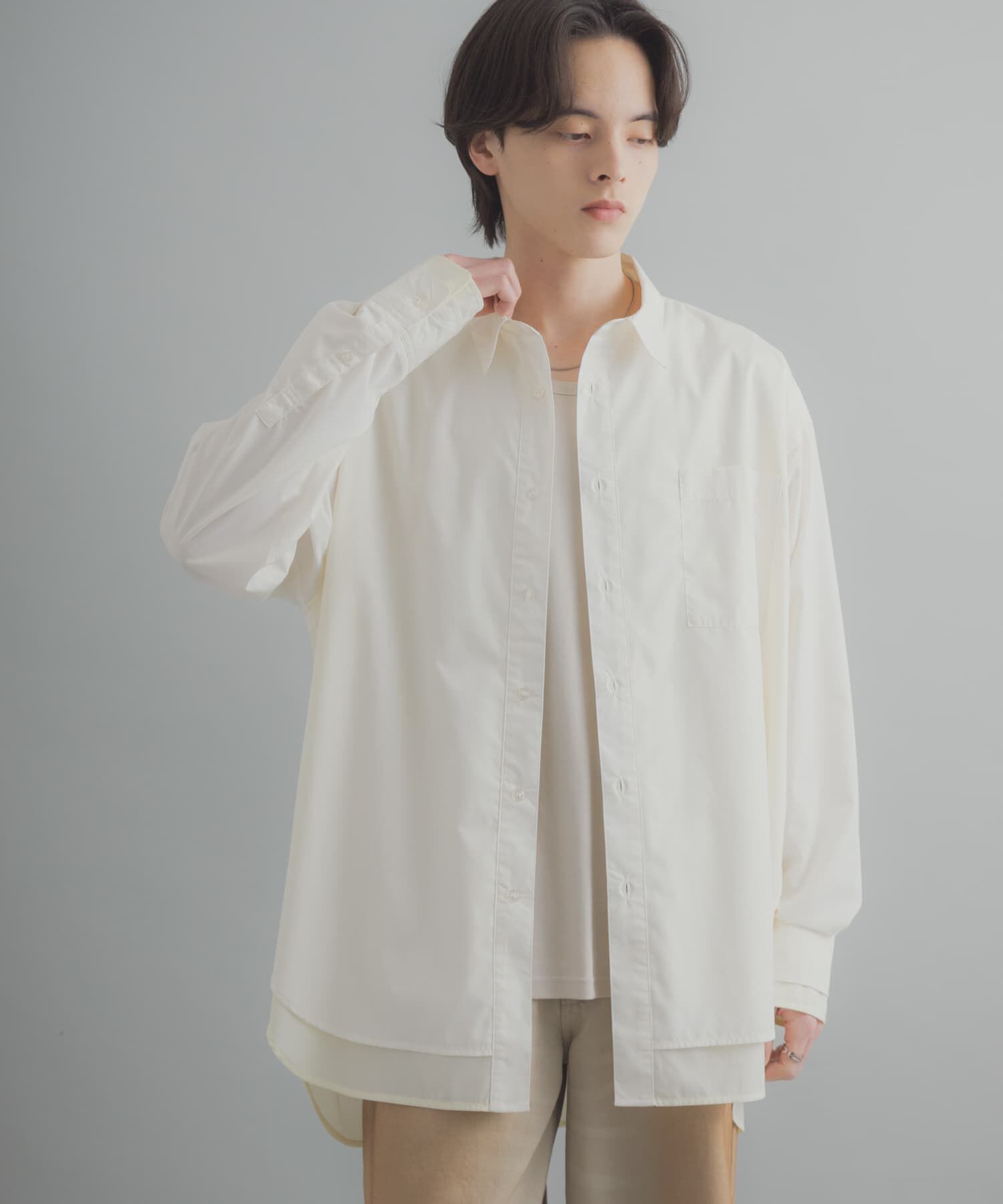 SENSE OF PLACE by URBAN RESEARCH「レイヤードレギュラーカラーシャツ」|シャツ・ブラウス|