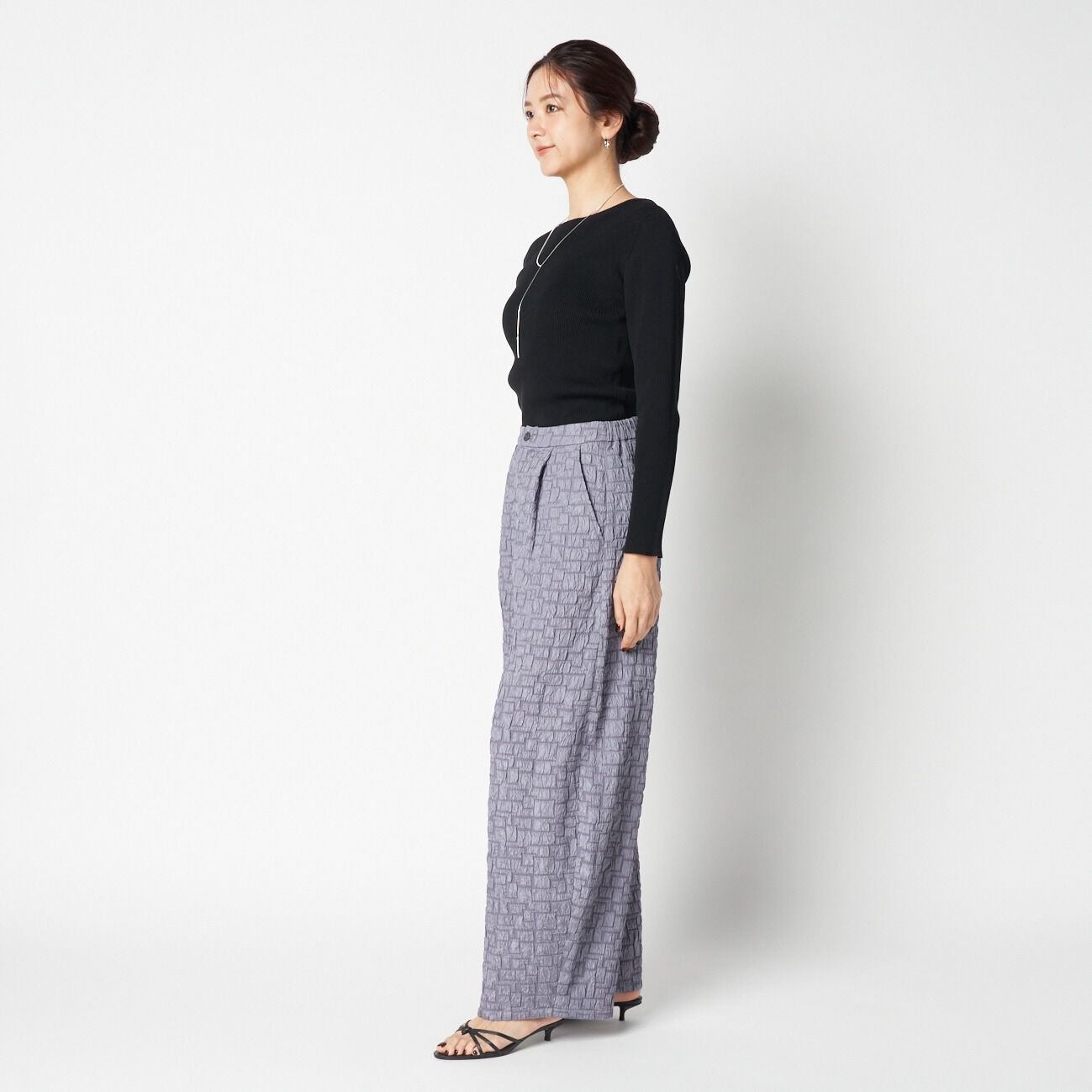 HELIOPOLE「HELIOPOLE JACQUARD CURVY PANTS」|チノ|