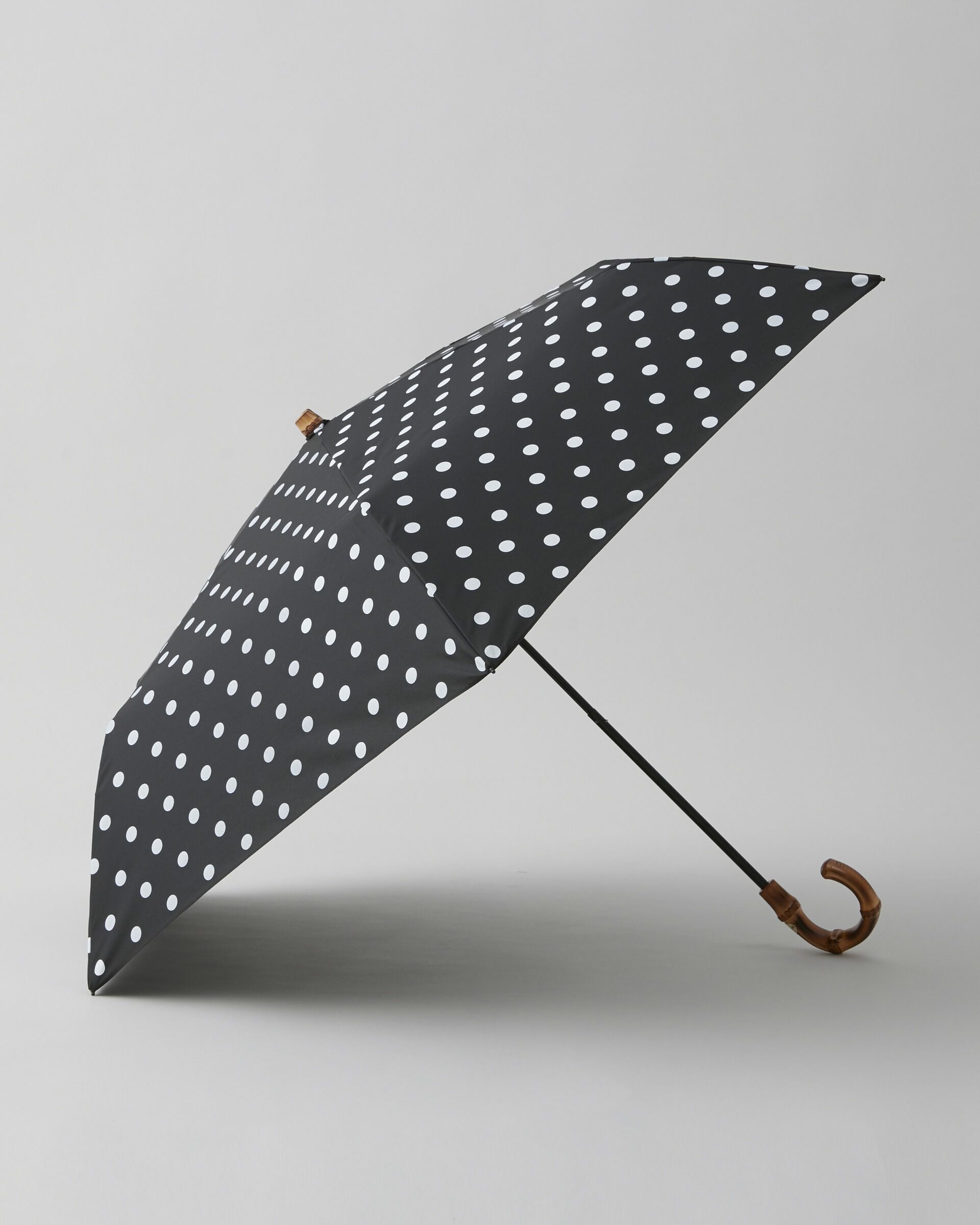 Traditional Weatherwear「FOLDING BAMBOO MINI」|傘|ﾌﾞﾗｯｸ&times;ﾎﾜｲﾄ