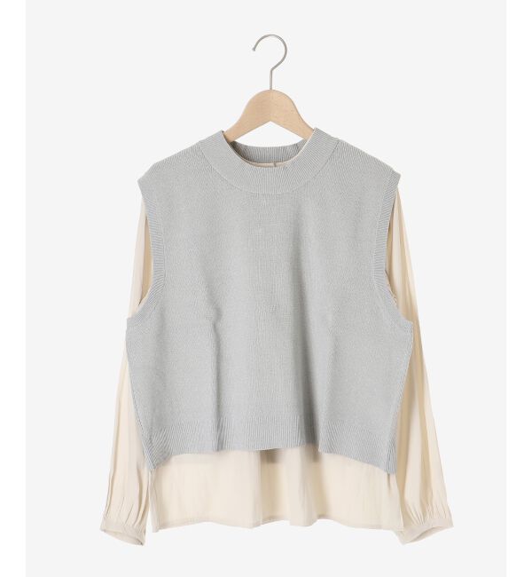  「ブラウスレイヤードニットベスト」|ベスト・ジレ|