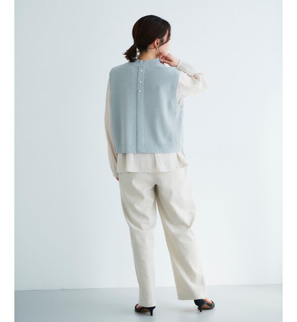  「ブラウスレイヤードニットベスト」|ベスト・ジレ|