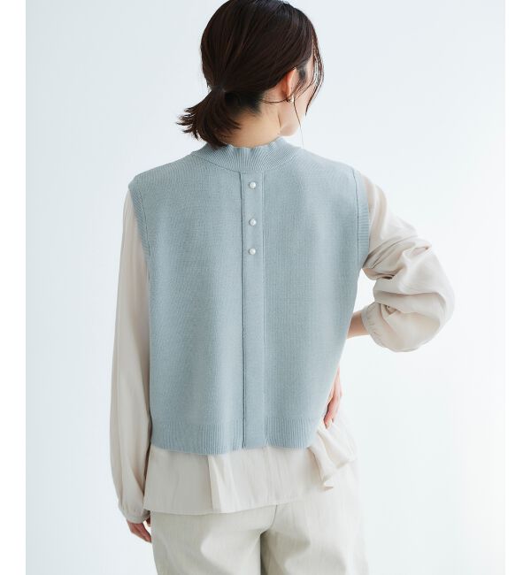  「ブラウスレイヤードニットベスト」|ベスト・ジレ|