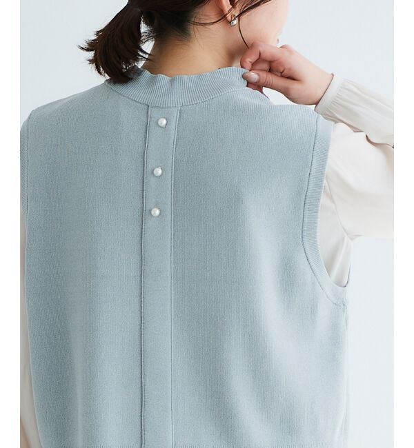  「ブラウスレイヤードニットベスト」|ベスト・ジレ|