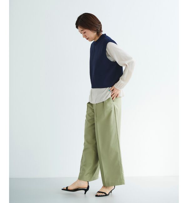  「ブラウスレイヤードニットベスト」|ベスト・ジレ|