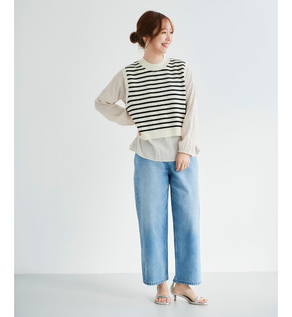  「ブラウスレイヤードニットベスト」|ベスト・ジレ|