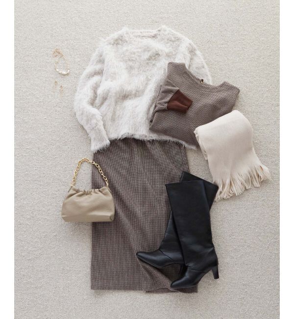 le.coeur blanc「シャギーカラーストール」|ストール|