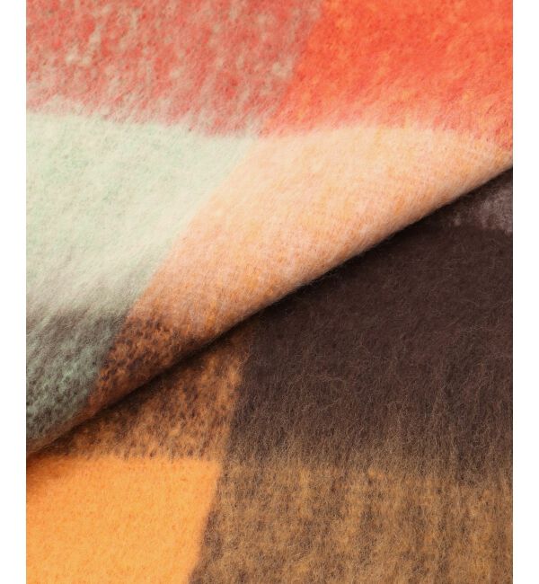 le.coeur blanc「《WEB限定アイテム》ブロックチェックビッグフリンジストール」|ストール|