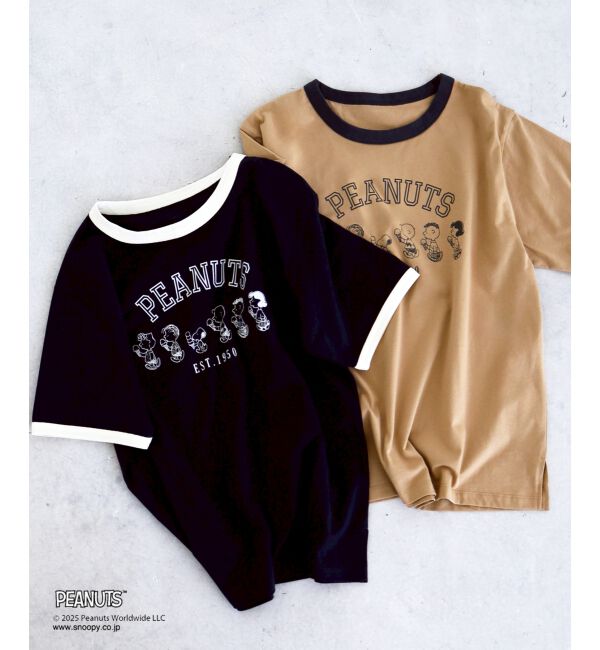  「【PEANUTS】リンガーTシャツ」|Tシャツ・カットソー|
