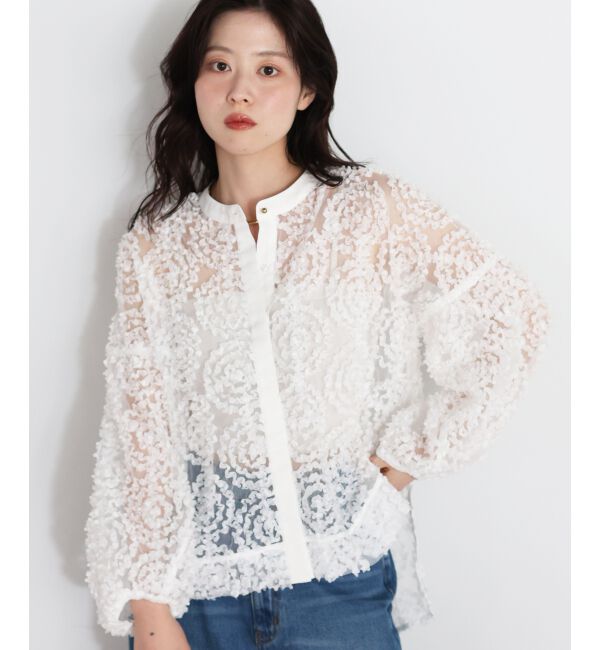  「TORRAZZO DONNA別注フラワーレースブラウス」|シャツ・ブラウス|