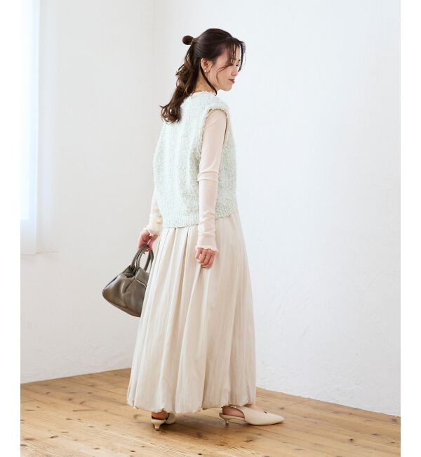  「リボンチュール&times;スラブVベスト」|ベスト・ジレ|