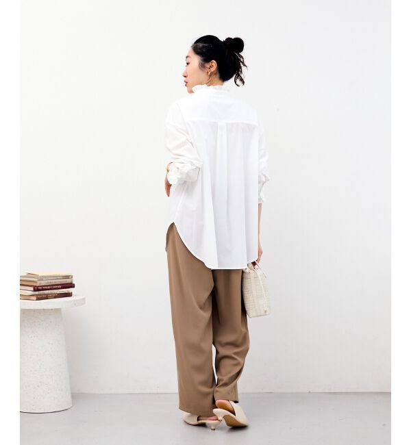  「スタンドネックフリルブラウス」|シャツ・ブラウス|
