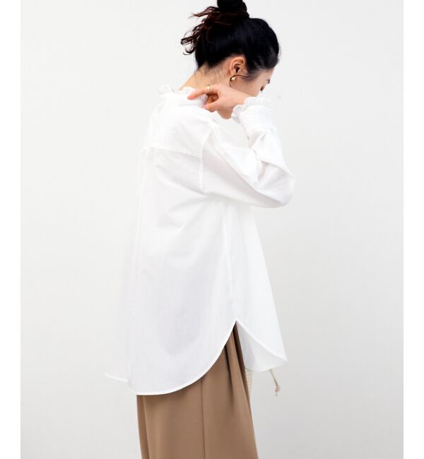  「スタンドネックフリルブラウス」|シャツ・ブラウス|