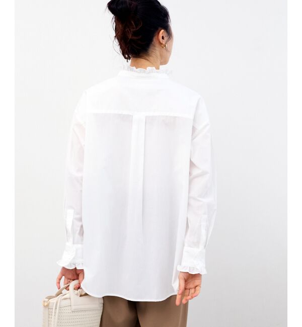  「スタンドネックフリルブラウス」|シャツ・ブラウス|