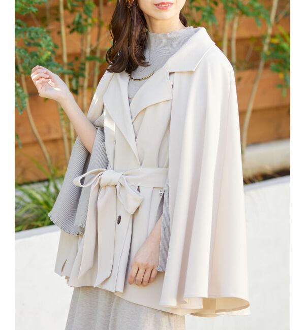 MAJESTICLEGON「2wayケープデザイントレンチ」|トレンチコート|