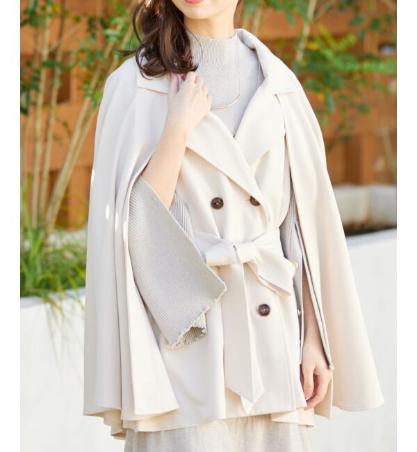 MAJESTICLEGON「2wayケープデザイントレンチ」|トレンチコート|