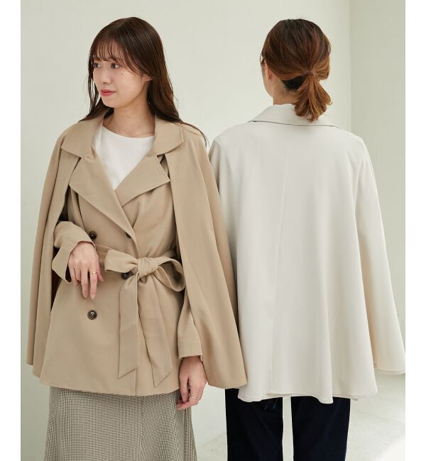 MAJESTICLEGON「2wayケープデザイントレンチ」|トレンチコート|